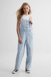 Salopette en denim solide - Ado fille && DENIM PALE