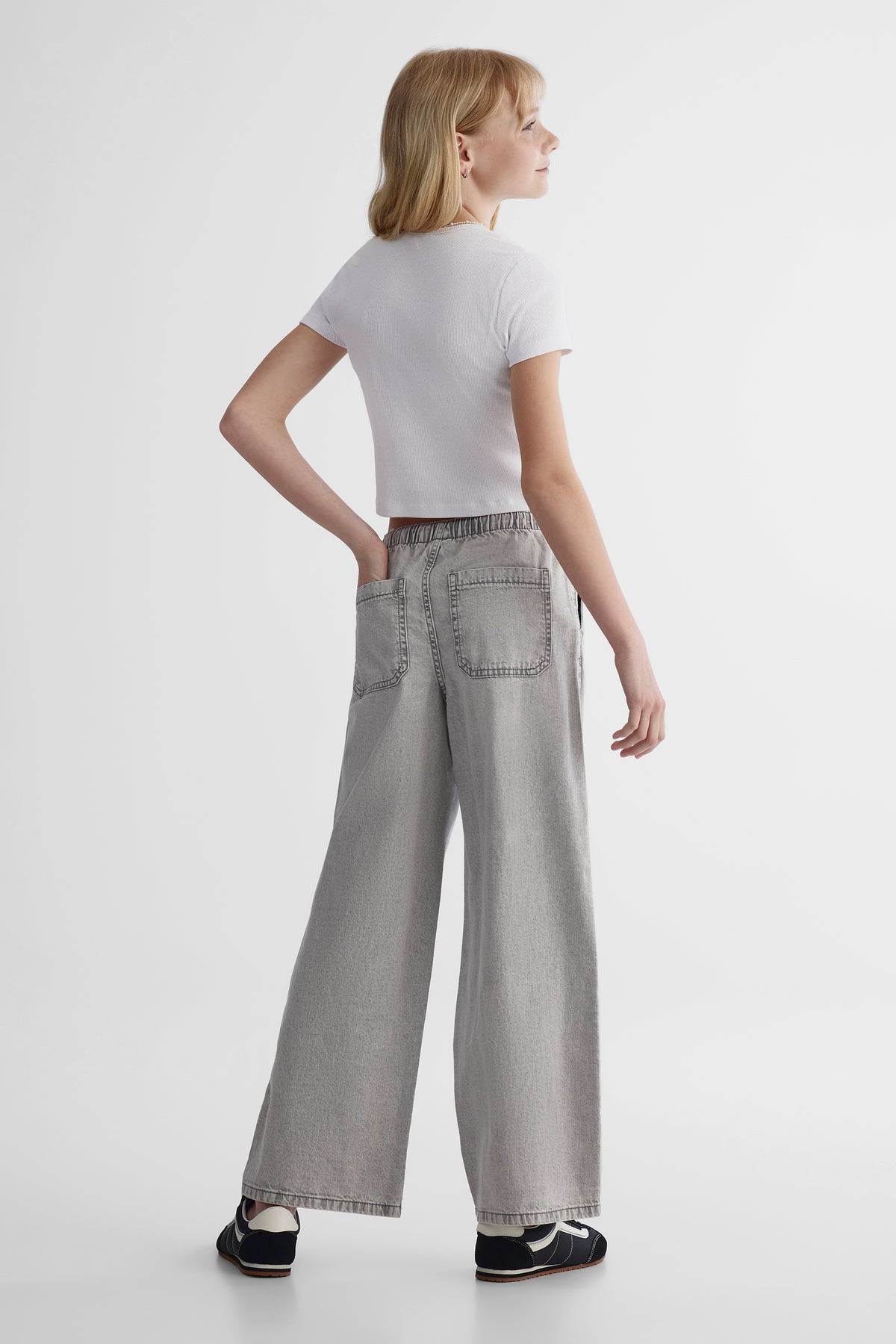 Jeans en denim léger - Ado fille && DENIM GRIS