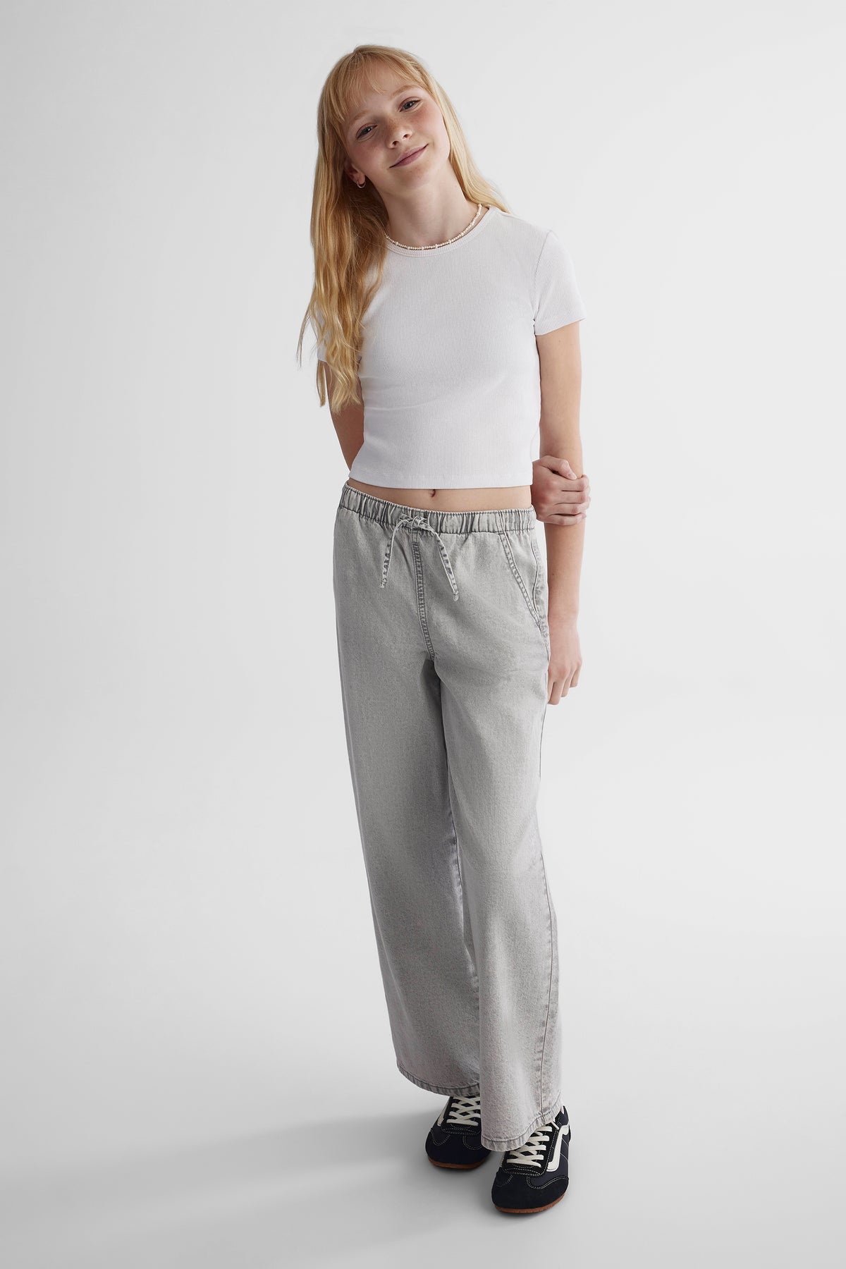 Jeans en denim léger - Ado fille && DENIM GRIS