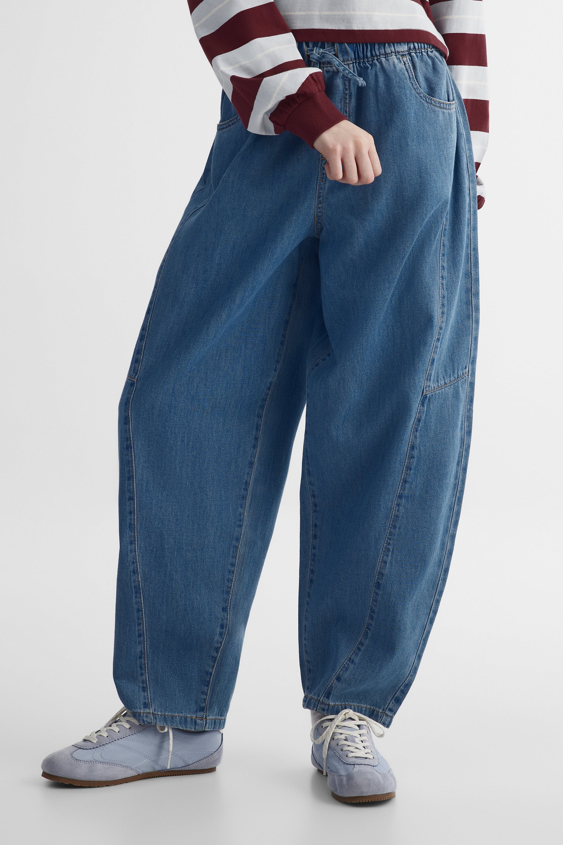 Jeans denim clair léger - Ado fille && DENIM MOYEN