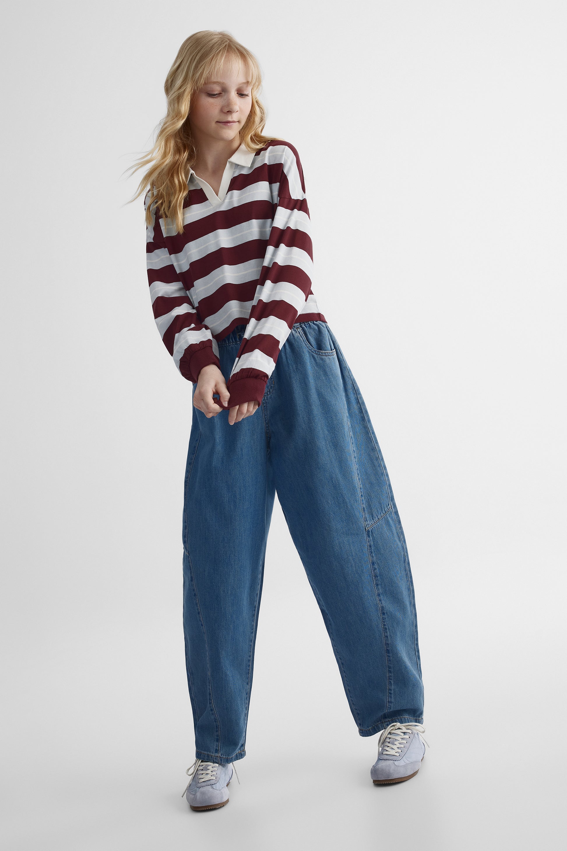 Jeans denim clair léger - Ado fille && DENIM MOYEN