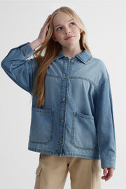 Veston en denim léger - Ado fille && DENIM MOYEN
