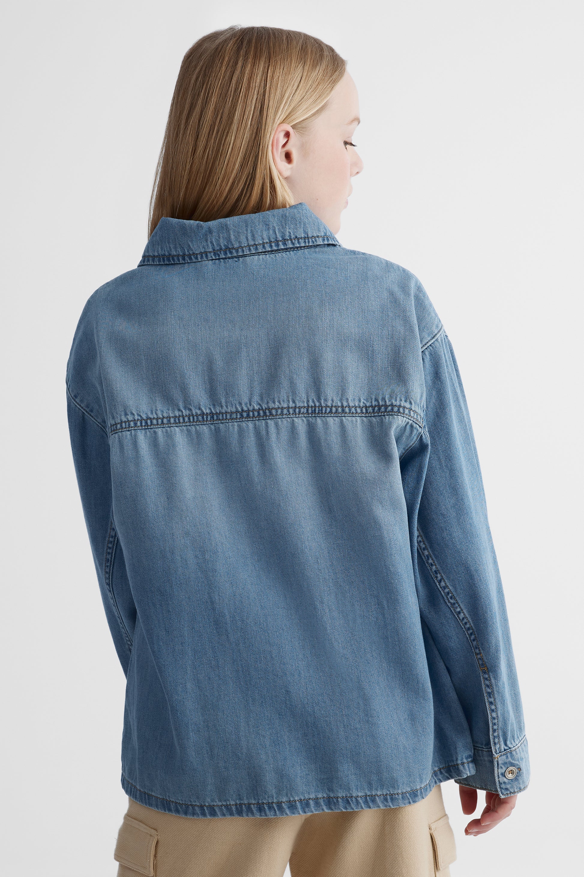 Veston en denim léger - Ado fille && DENIM MOYEN