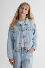 Veston en denim intemporel - Ado fille && DENIM PALE
