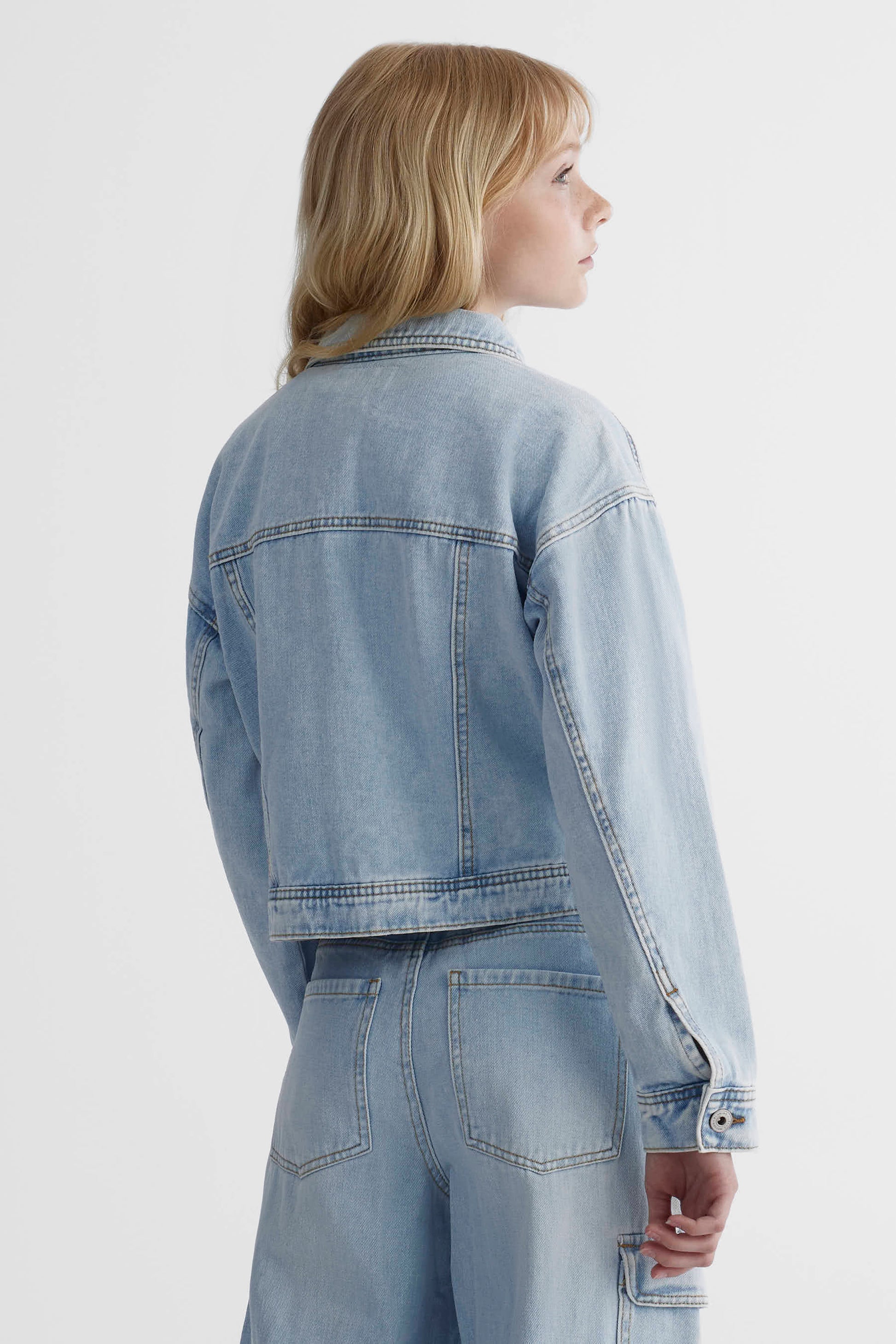Veston en denim intemporel - Ado fille && DENIM PALE