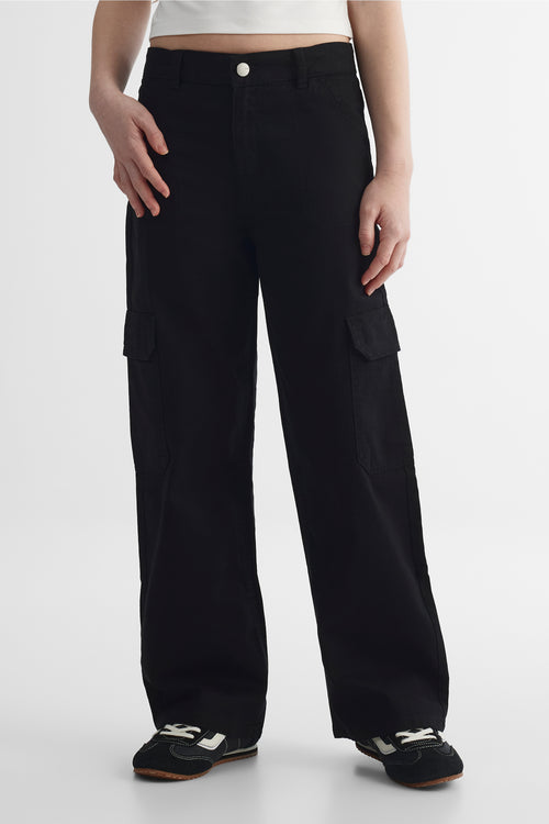 Jeans en denim bull souple - Ado fille && NOIR