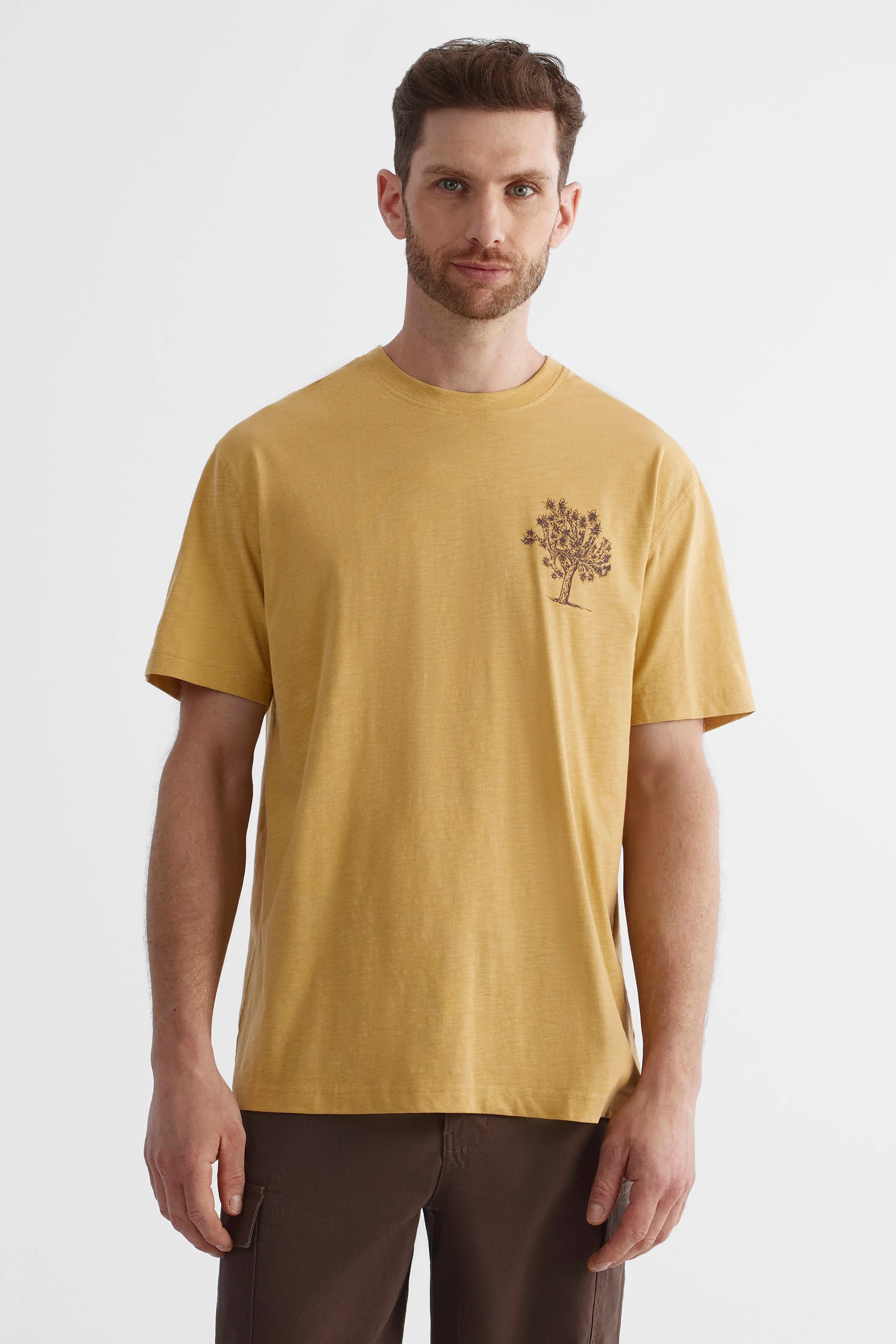 T-shirt slub BLUMIND - Homme && JAUNE
