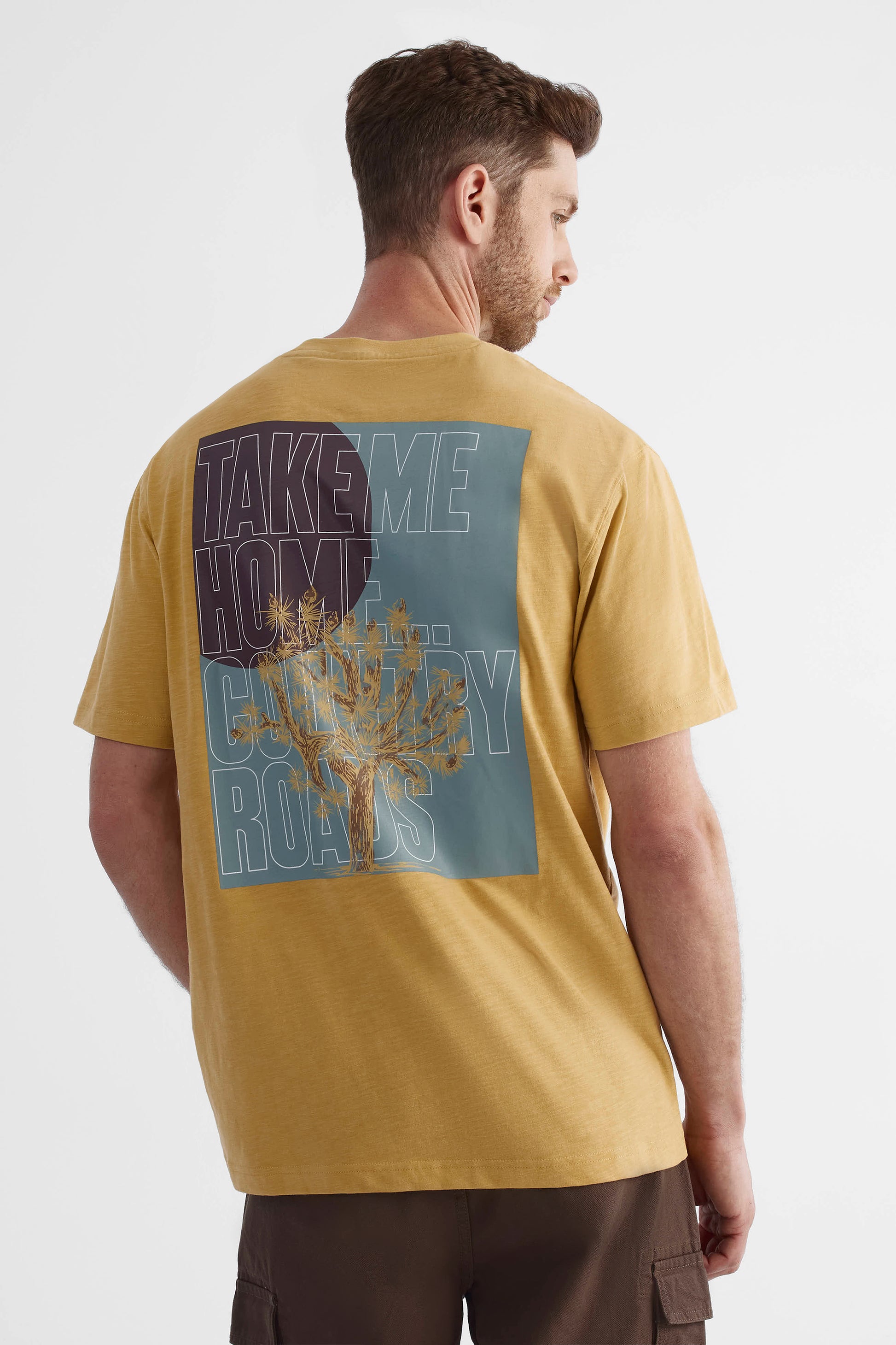 T-shirt slub BLUMIND - Homme && JAUNE