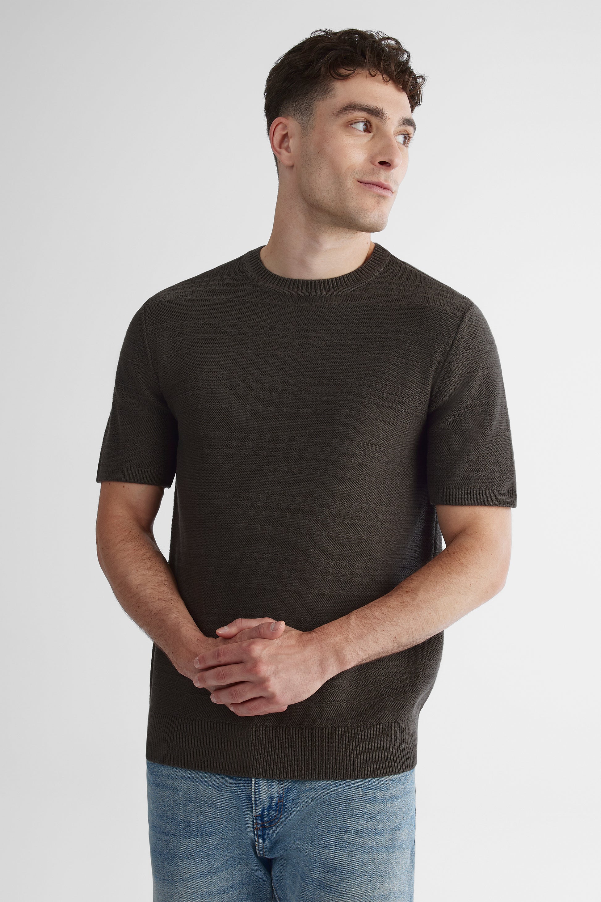 Chandail tricoté BLUMIND - Homme && CHARBON