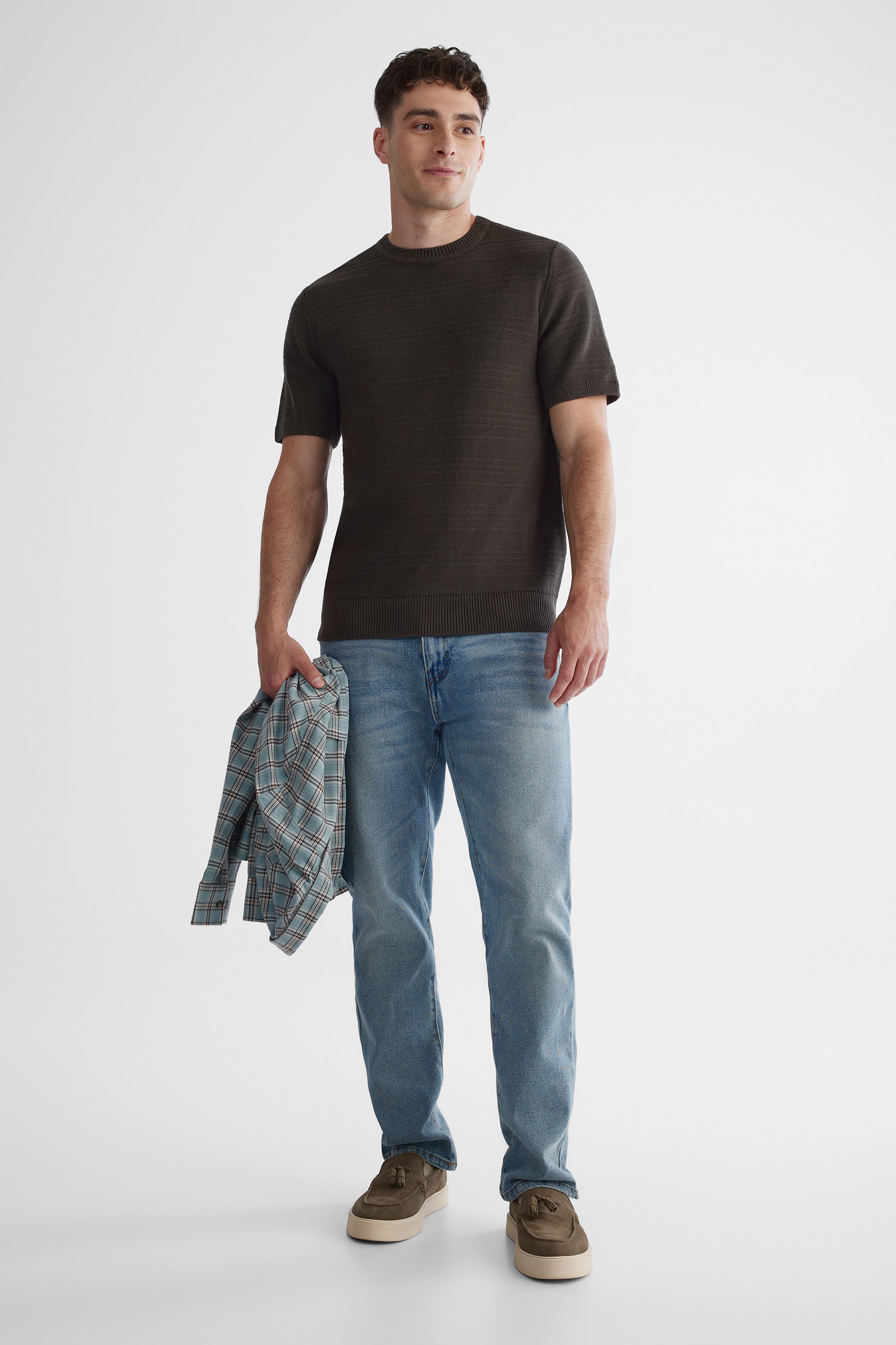 Chandail tricoté BLUMIND - Homme && CHARBON