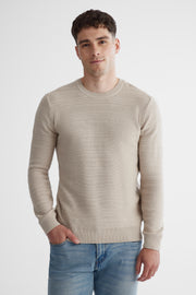 Tricot fil de coton BLUMIND - Homme && TAUPE
