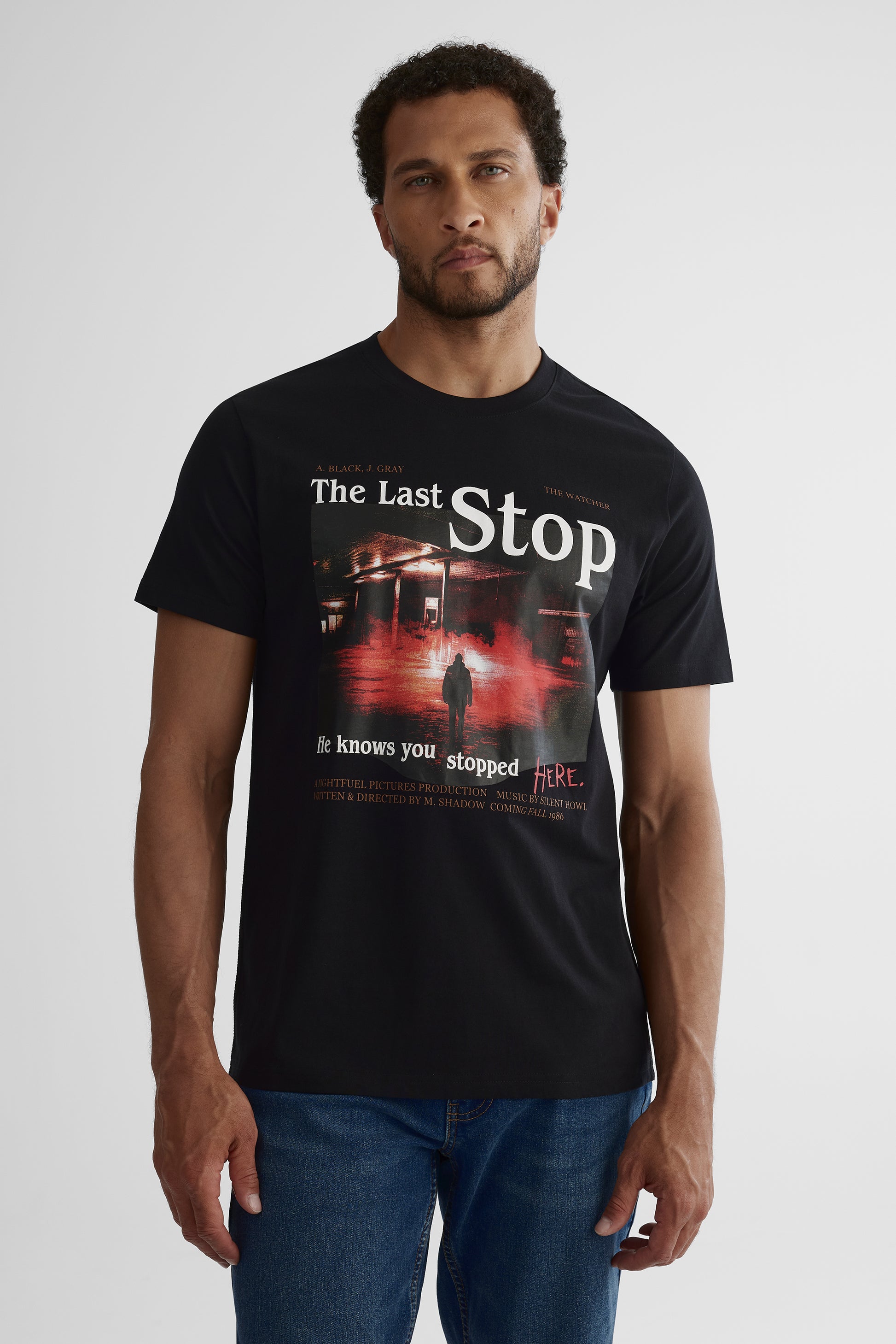 T-shirt essentiel en jersey de coton - Homme && NOIR