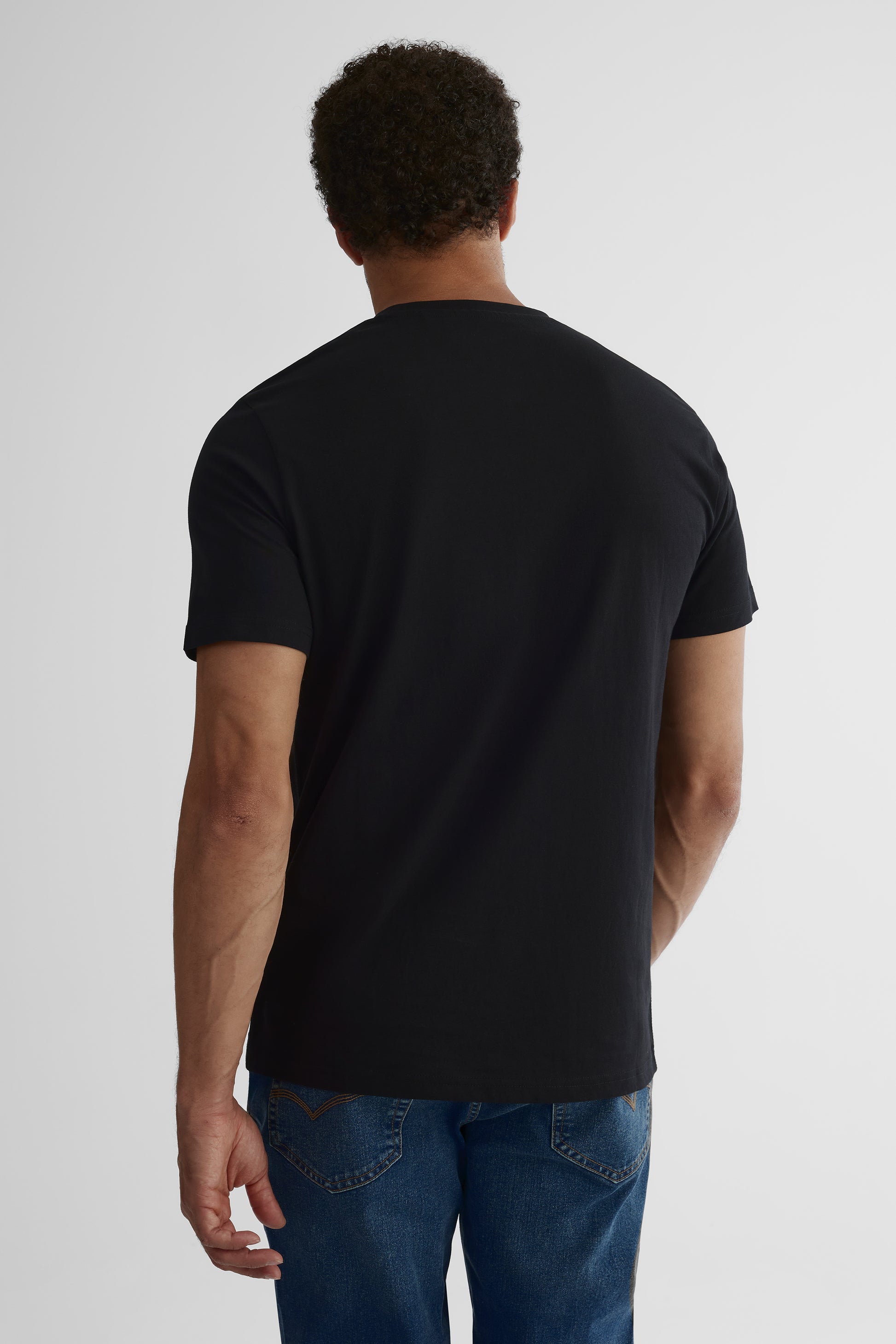 T-shirt essentiel en jersey de coton - Homme && NOIR