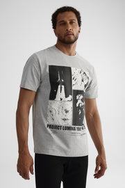 T-shirt manches courtes en coton - Homme && GRIS MIXTE