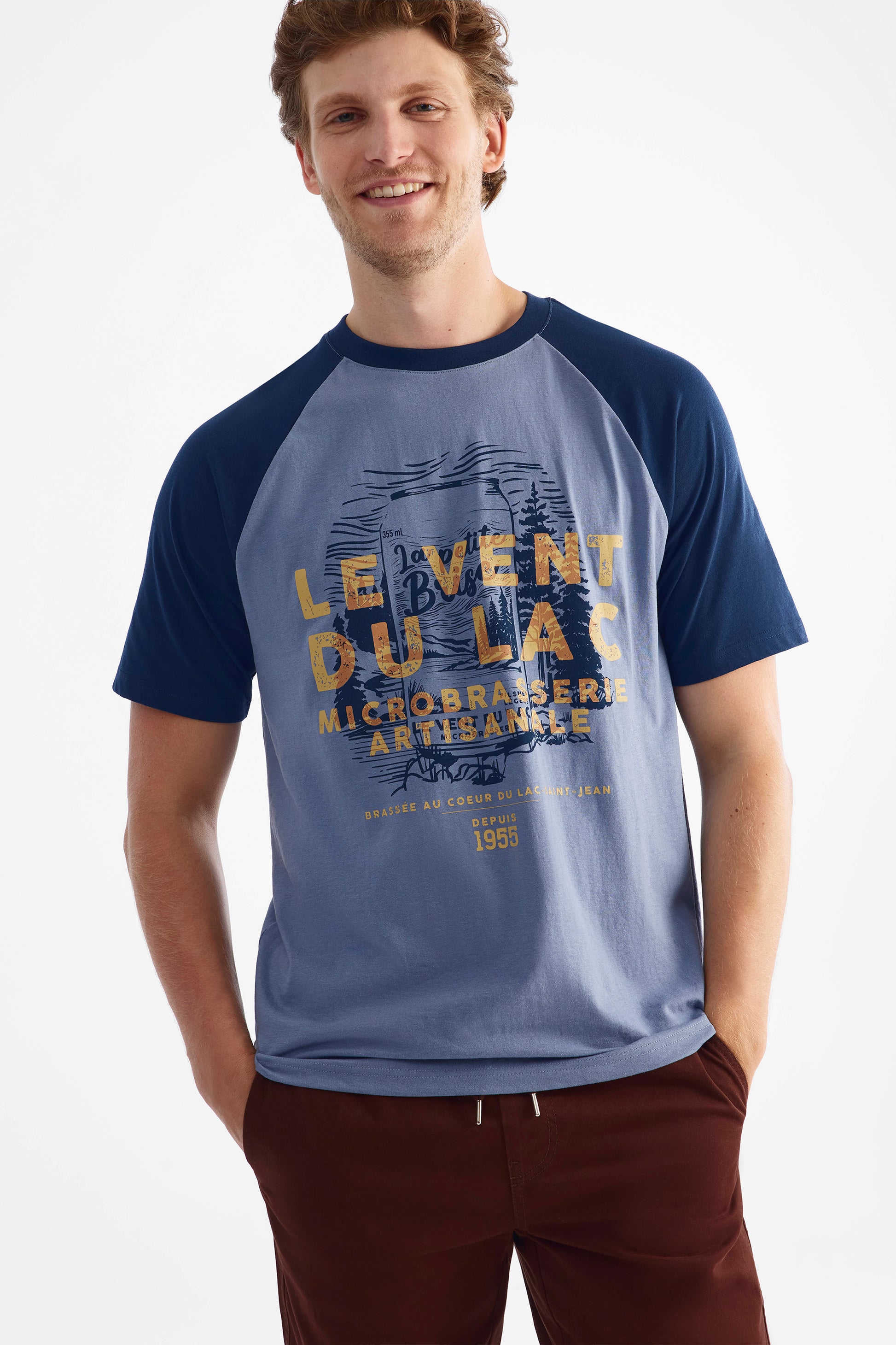 T-shirt uni 2/30$ - Homme && BLEU