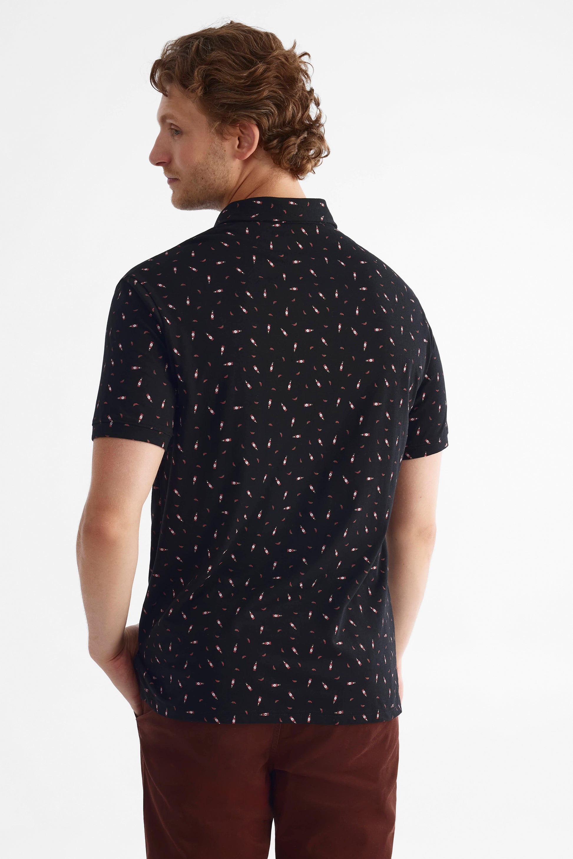 Polo en jersey de coton - Homme && NOIR/MULTI