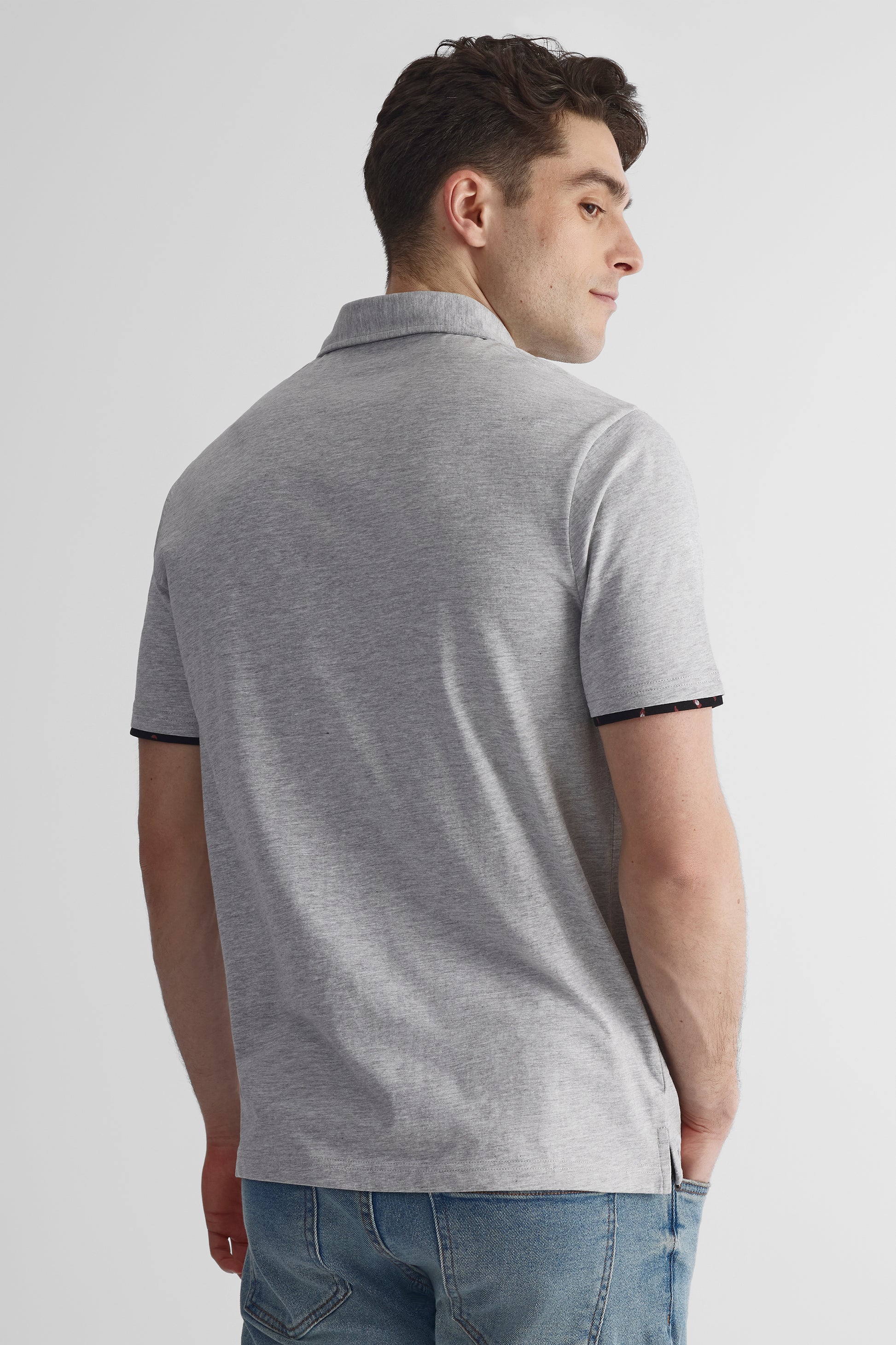 Polo uni essentiel - Homme && GRIS MIXTE