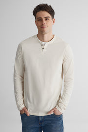Chandail léger en jersey chiné - Homme && BLANC CASSÉ MIX