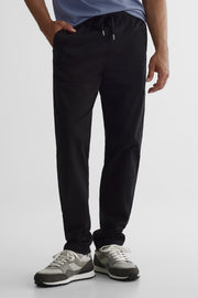 Pantalon habillé en popeline - Homme && NOIR