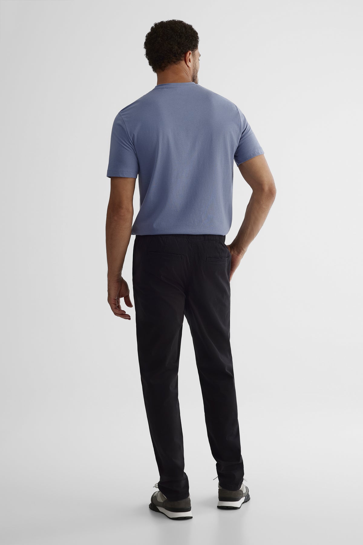 Pantalon habillé en popeline - Homme && NOIR