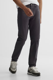 Pantalon en twill extensible - Homme && CHARBON