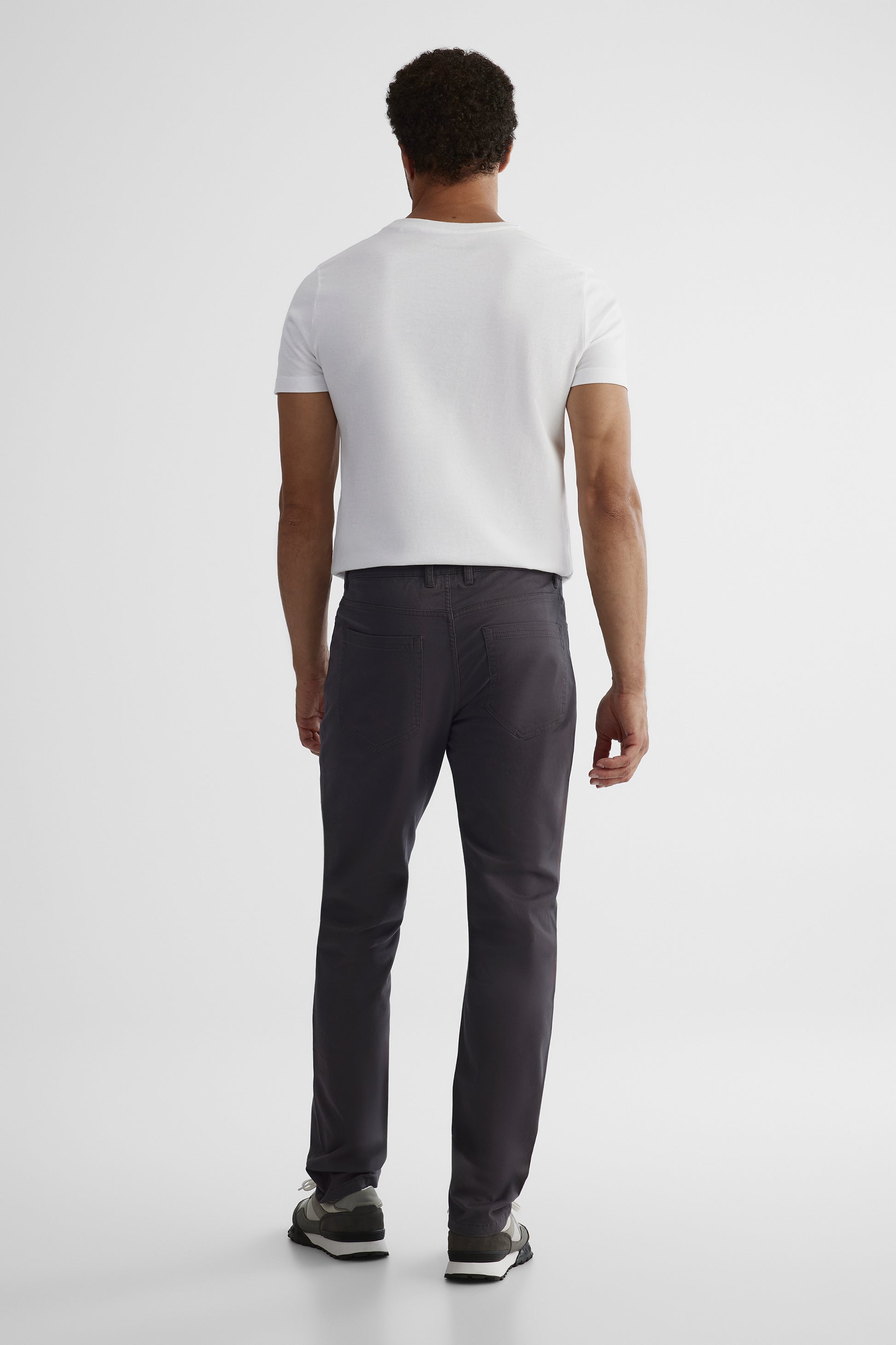 Pantalon en twill extensible - Homme && CHARBON