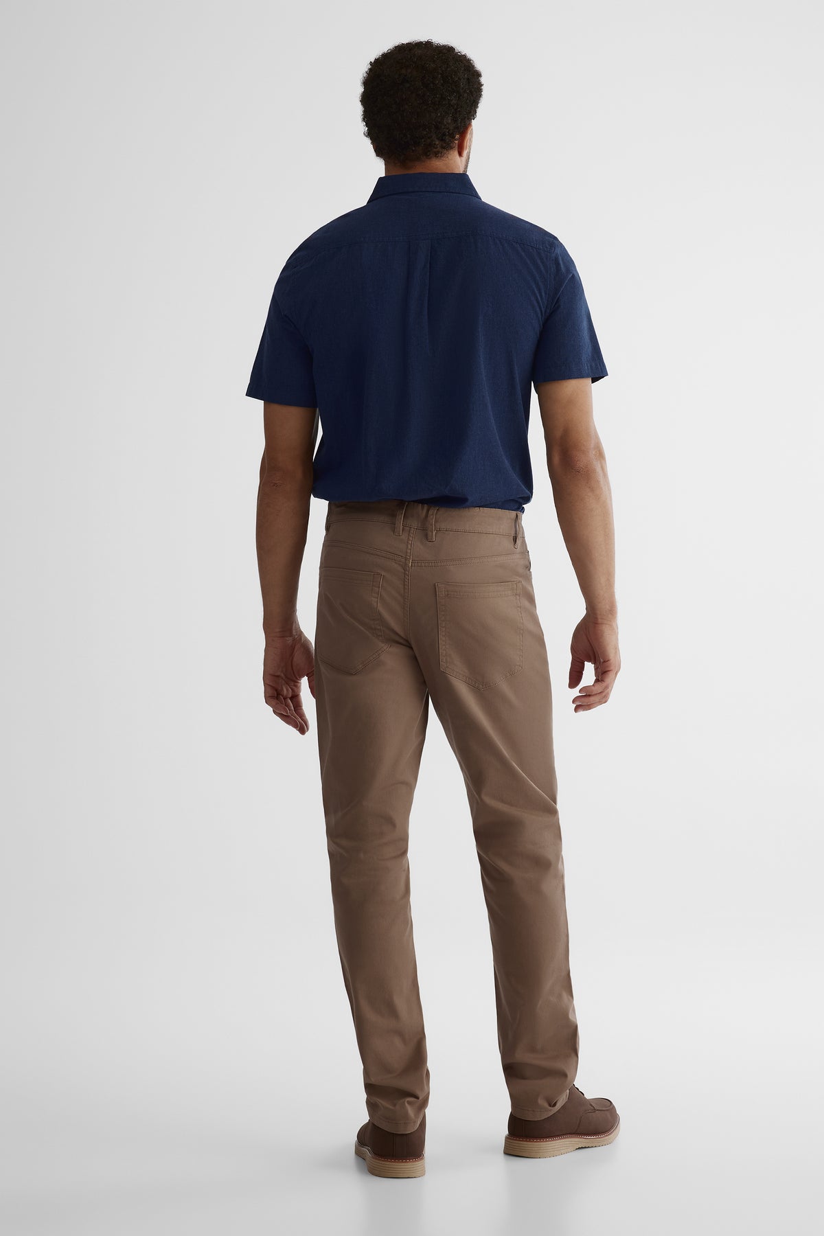Pantalon en twill extensible - Homme && TAUPE
