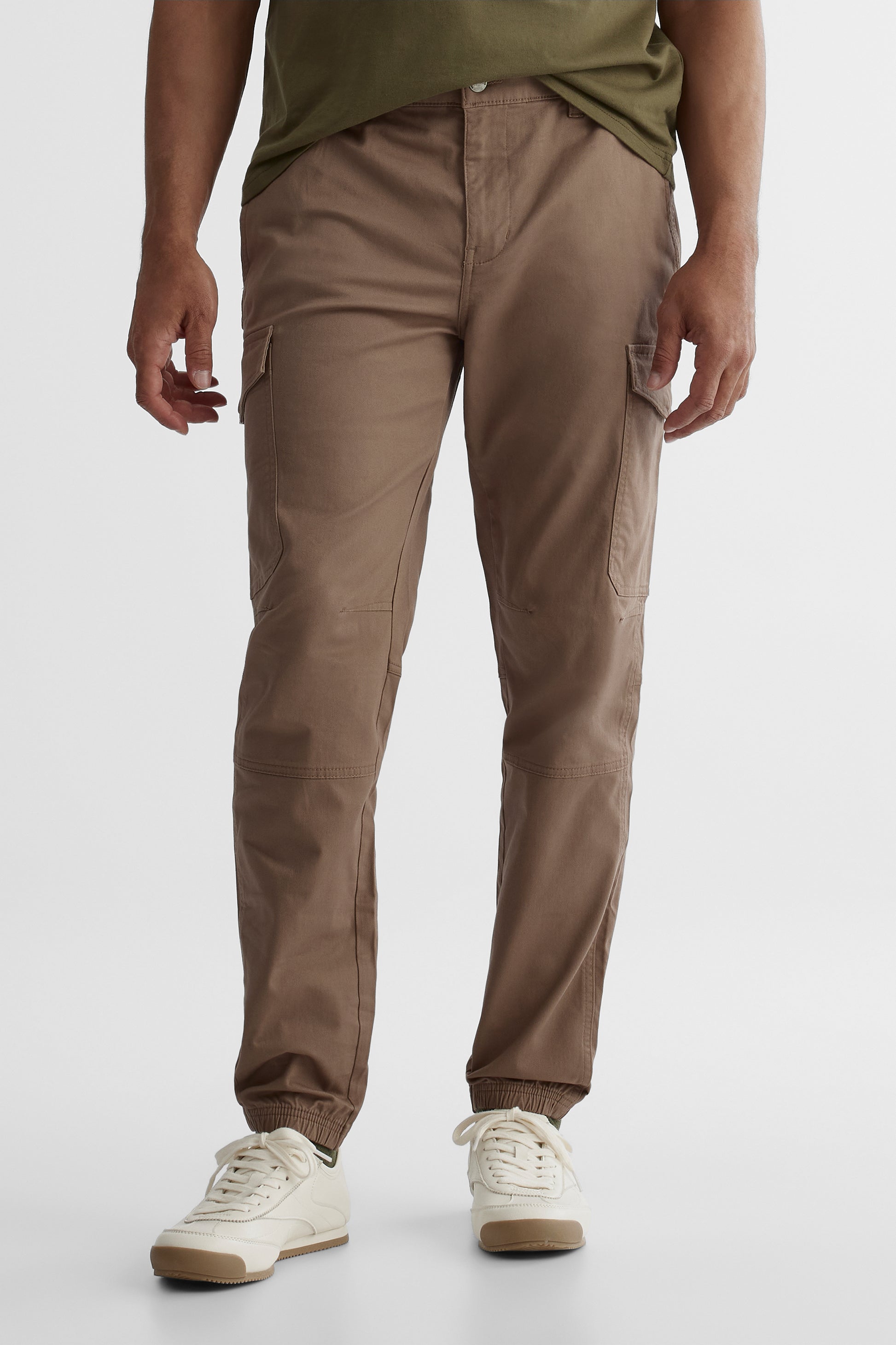 Pantalon chino extensible - Homme && TAUPE