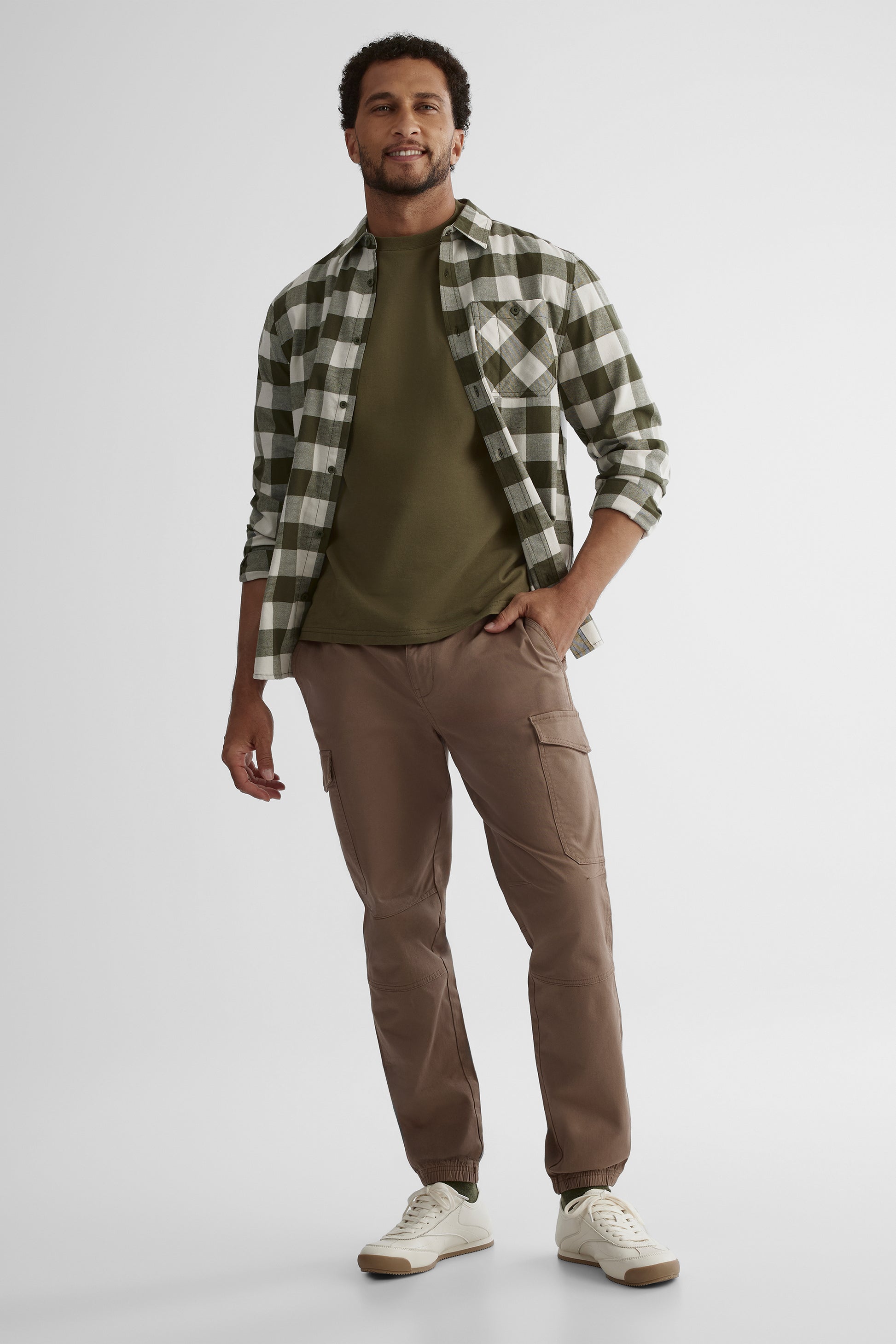 Pantalon chino extensible - Homme && TAUPE
