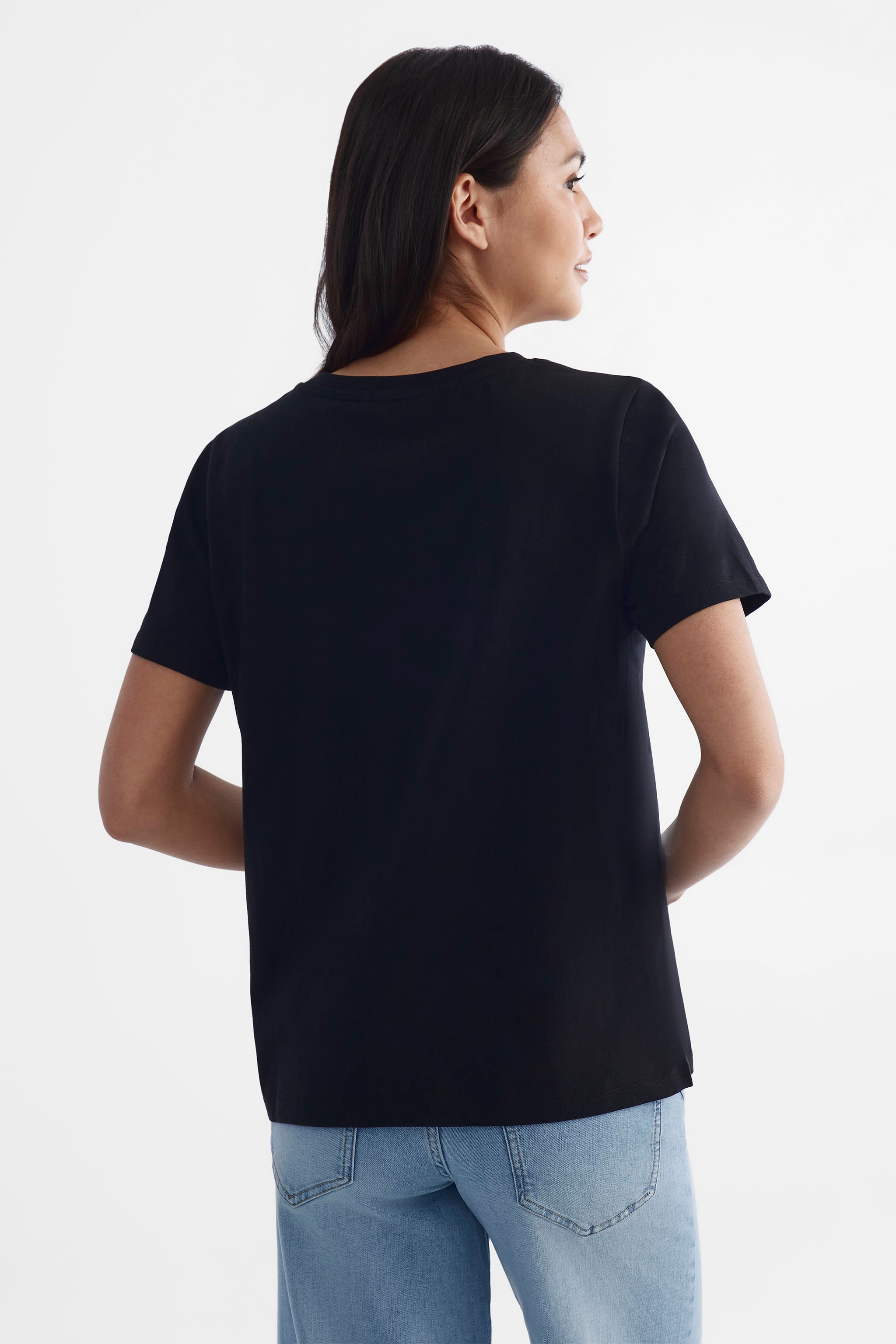 T-shirt à manches courtes essentiel - Femme && NOIR