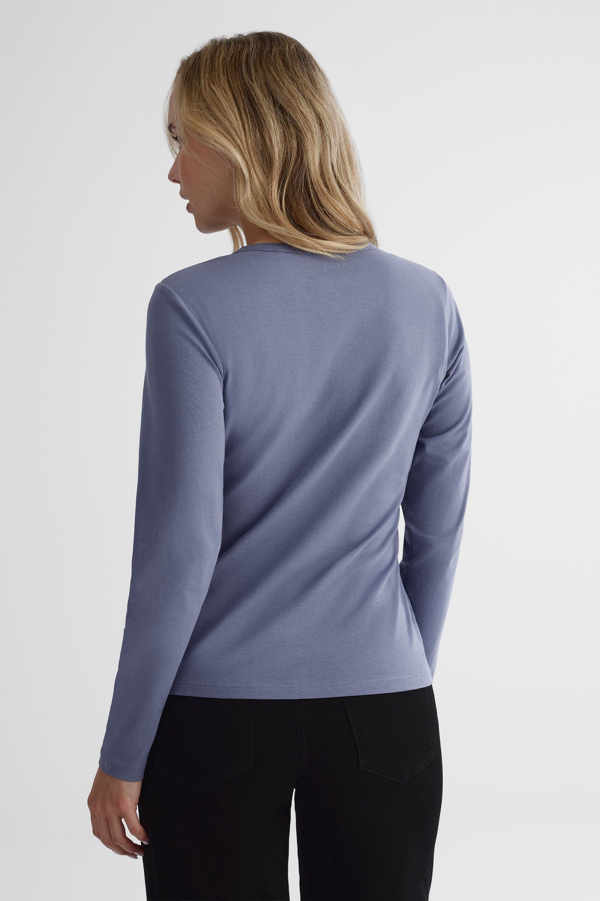 Chandail léger extensible en coton - Femme && BLEU