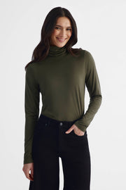 Chandail léger toucher pêche - Femme && OLIVE