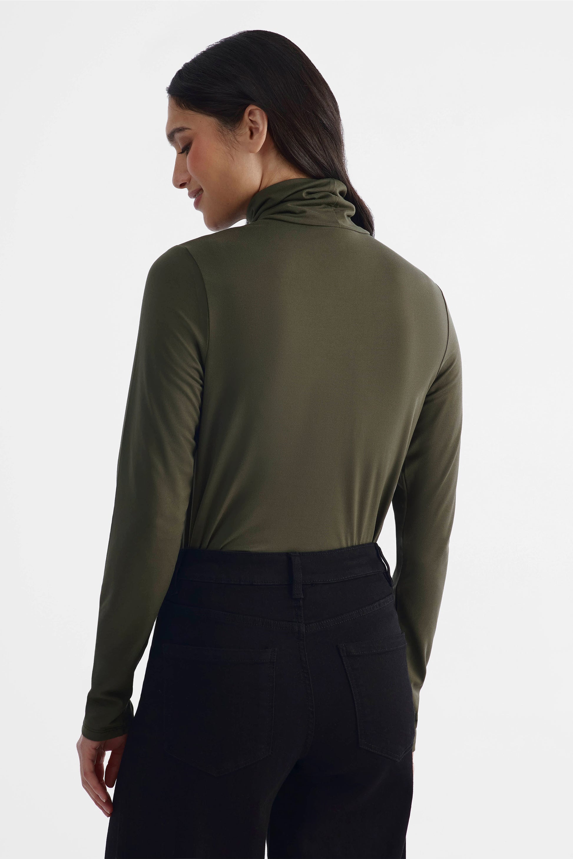Chandail léger toucher pêche - Femme && OLIVE
