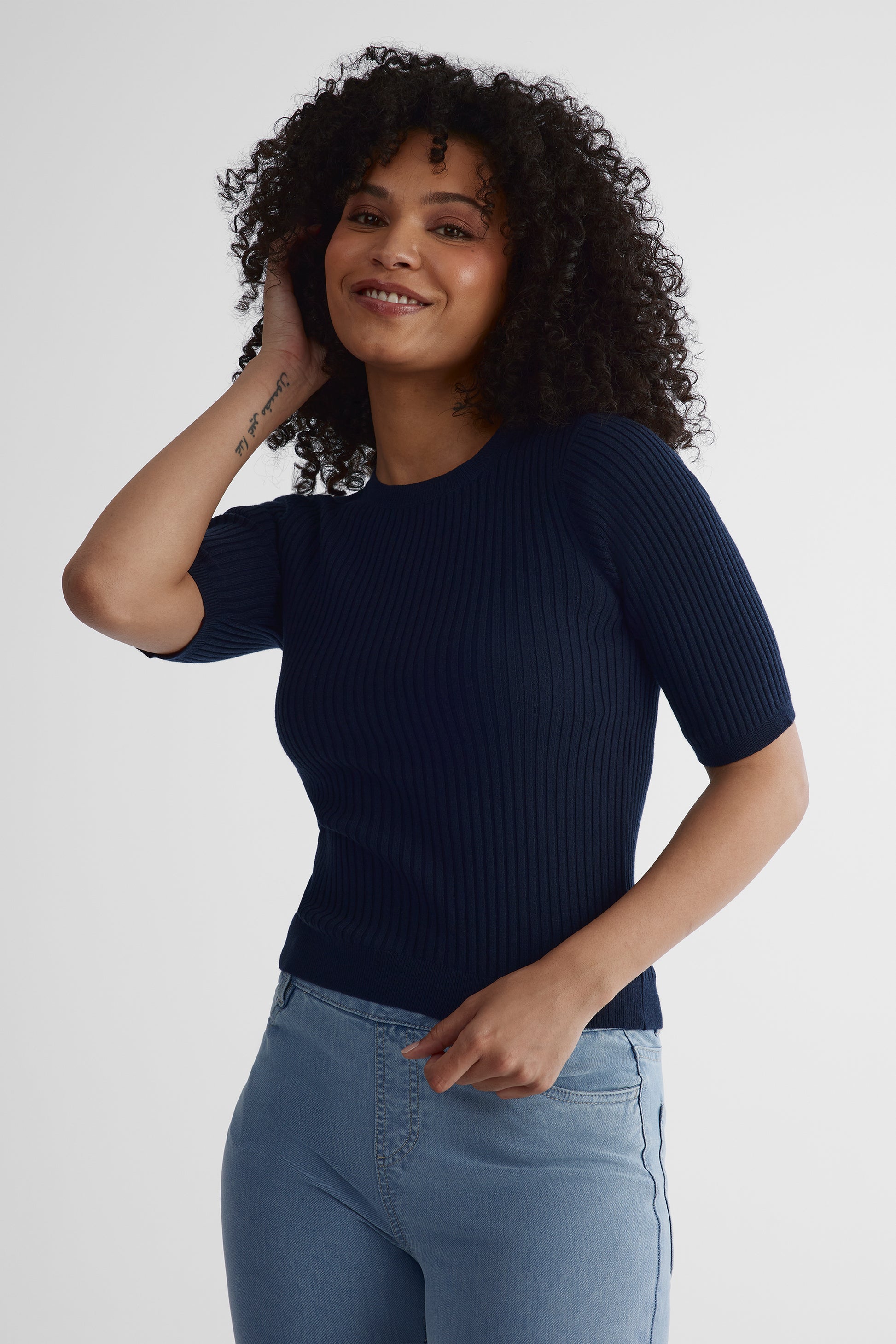 Chandail tricoté ultra doux - Femme && MARIN