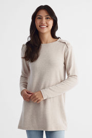 Chandail tricoté doux et enveloppant - Femme && OATMEAL