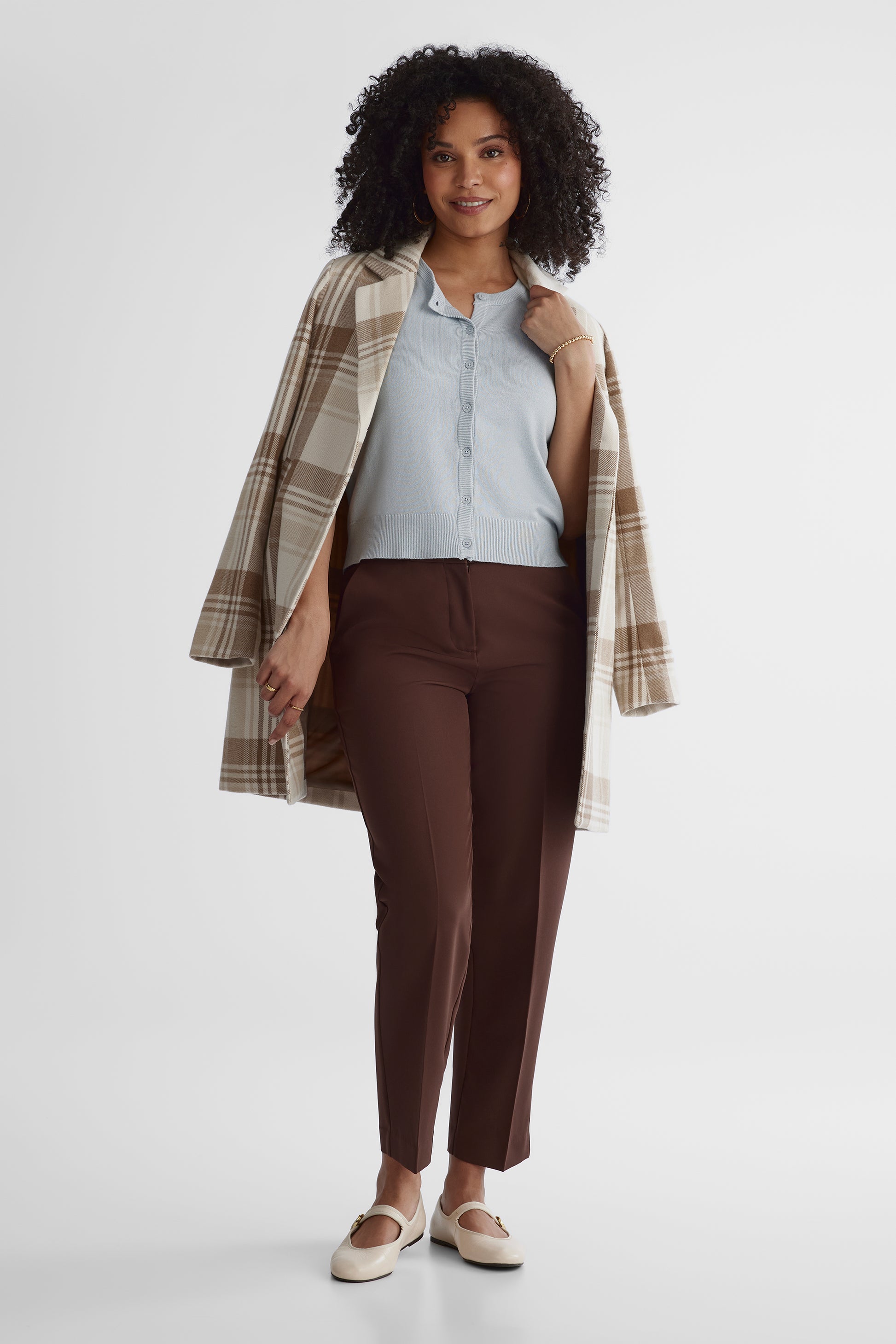 Veste en tricot fluide - Femme && GRIS
