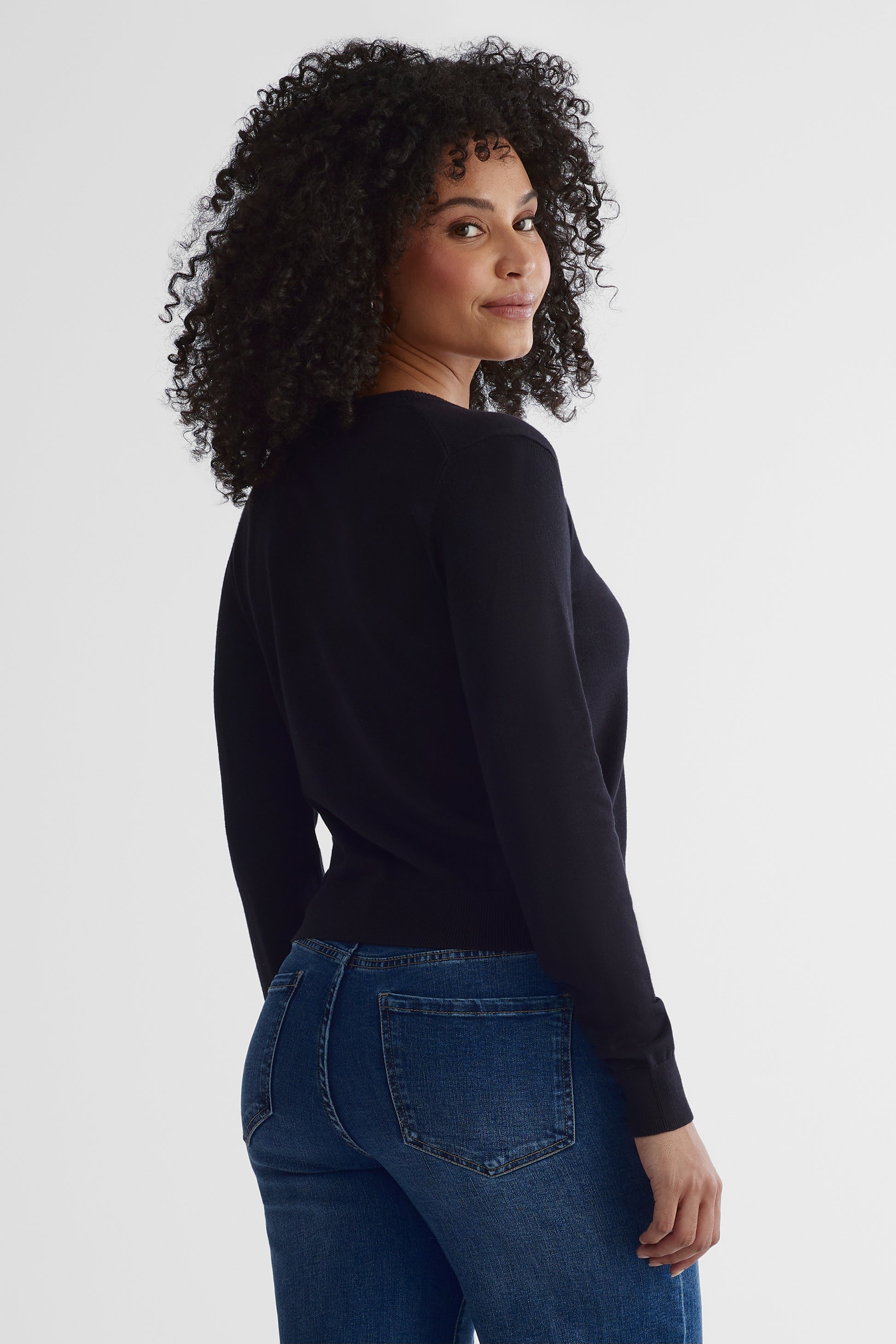 Cardigan en tricot viscose - Femme && NOIR