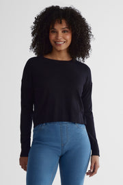 Chandail tricoté en viscose - Femme && NOIR