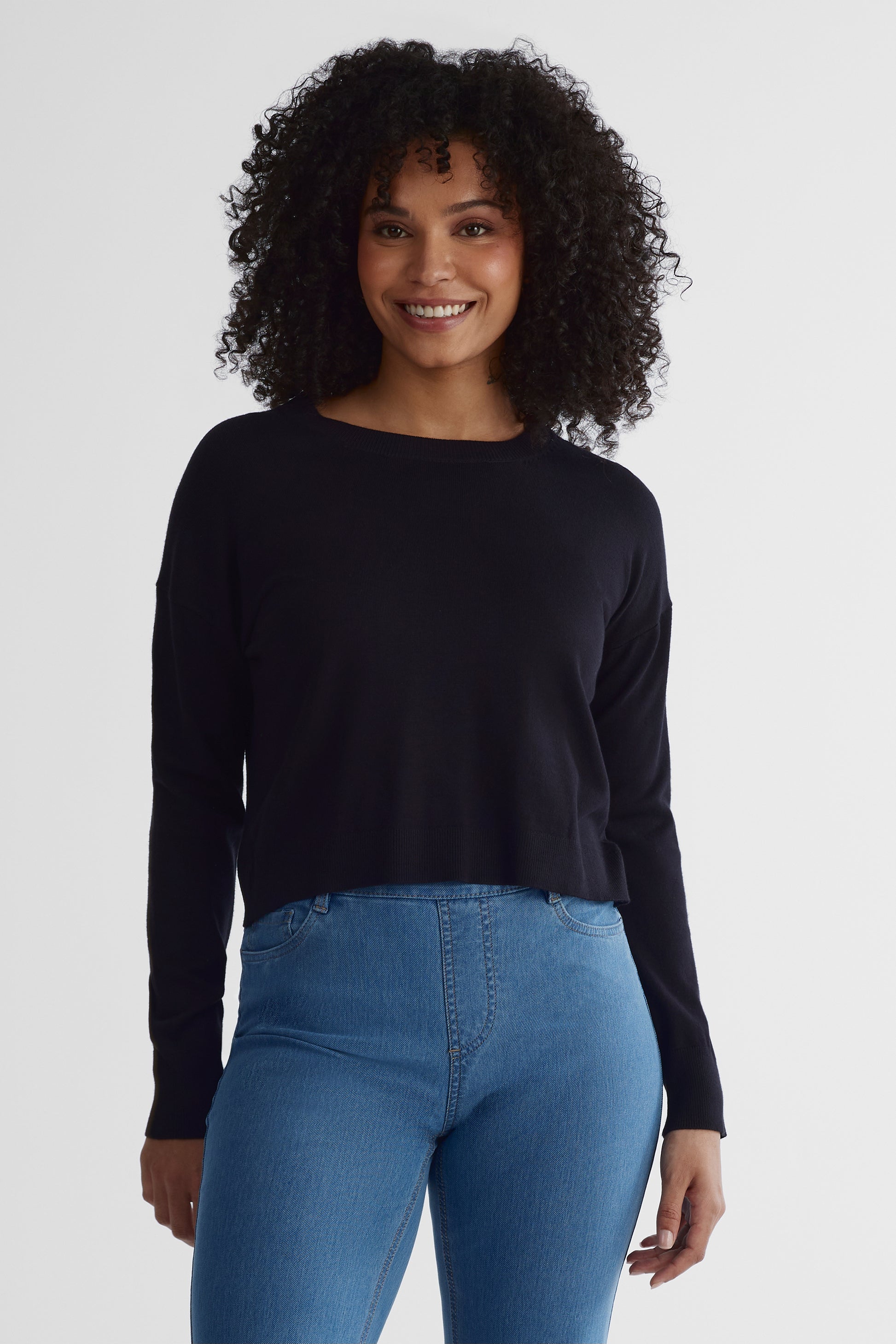 Chandail tricoté en viscose - Femme && NOIR