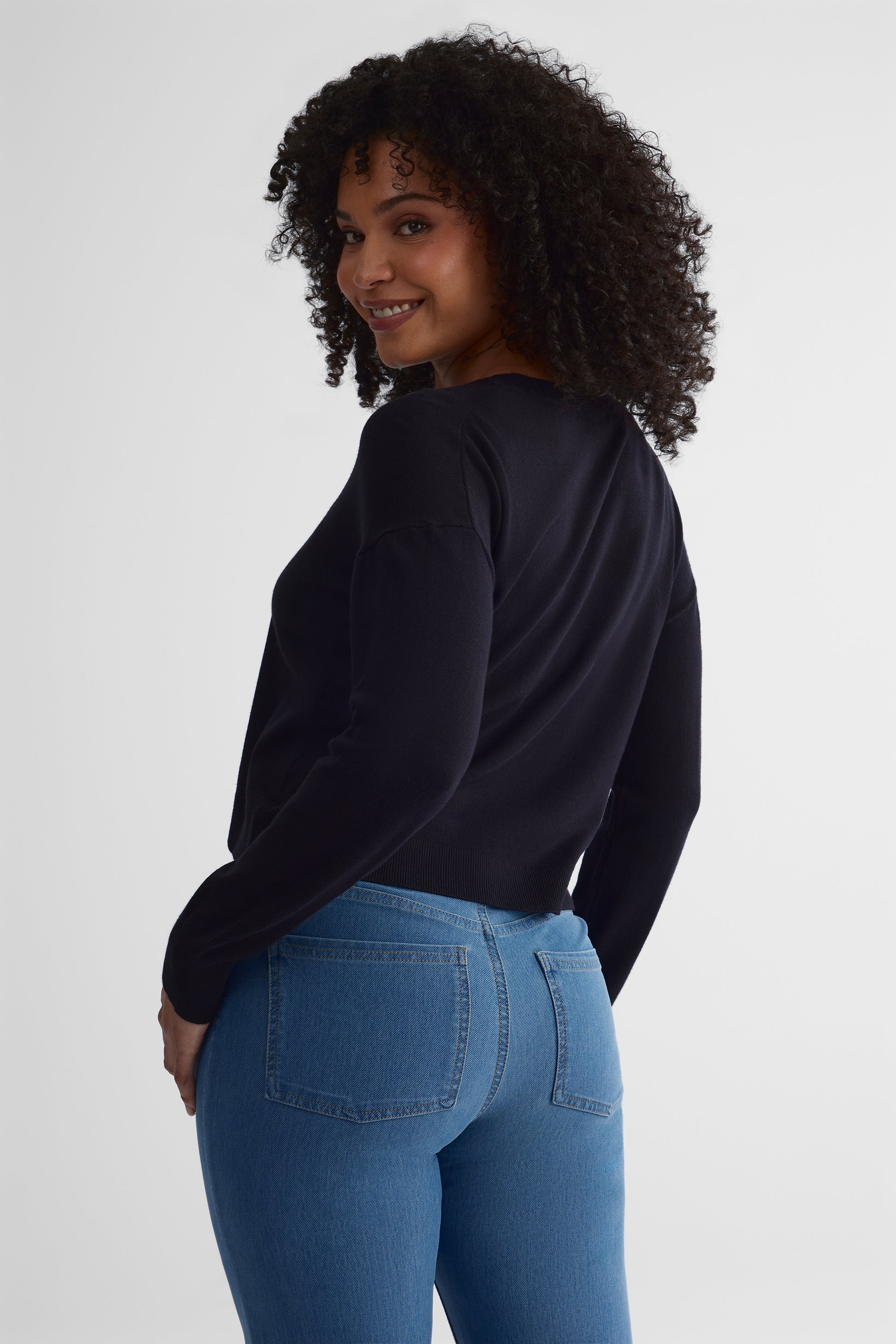 Chandail tricoté en viscose - Femme && NOIR