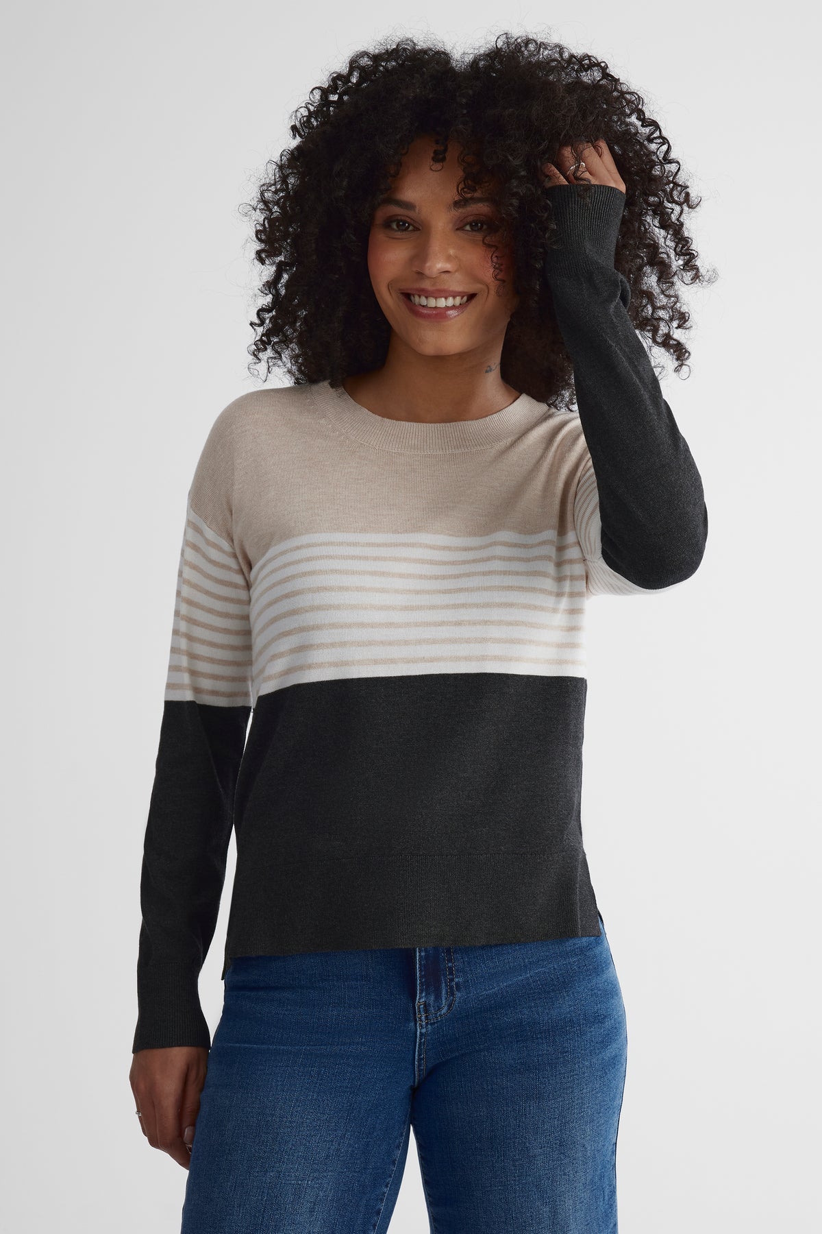 Chandail tricoté classique - Femme && OATMEAL