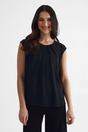 Blouse aérienne sans manches - Femme && NOIR