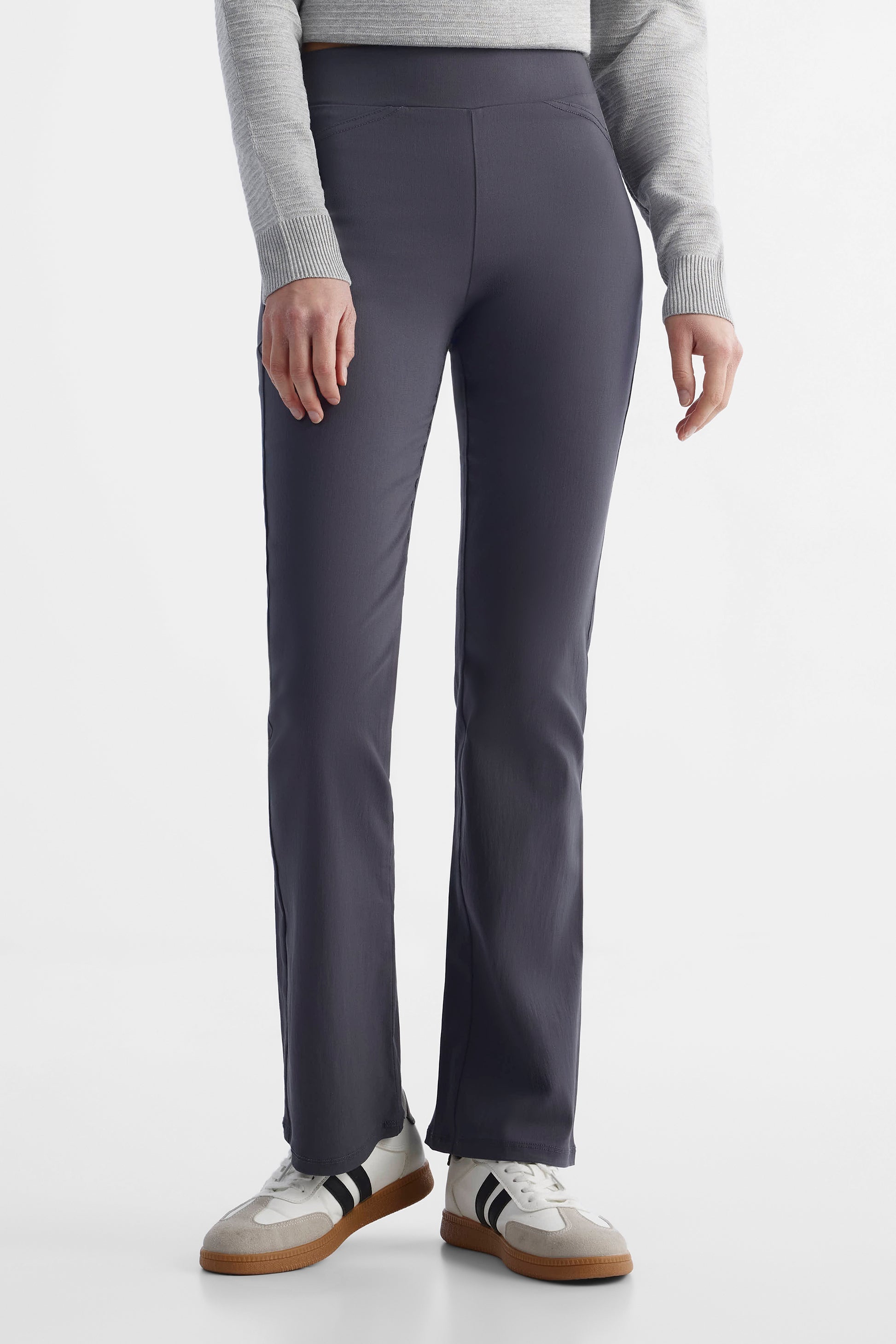 Pantalon en sergé viscose - Femme && CHARBON
