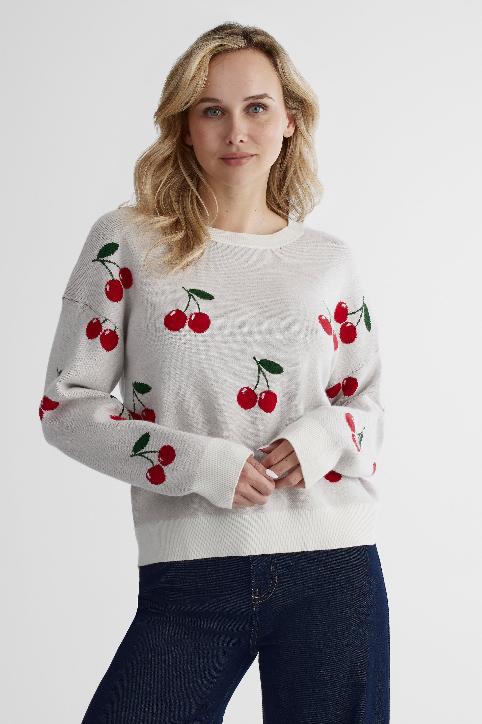 Chandail tricoté enveloppant - Femme && BLANC CASSÉ/MULTI