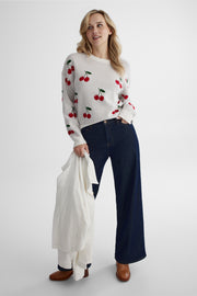 Chandail tricoté enveloppant - Femme && BLANC CASSÉ/MULTI