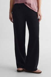 Pantalon jogger ouaté coupe large - Femme && NOIR
