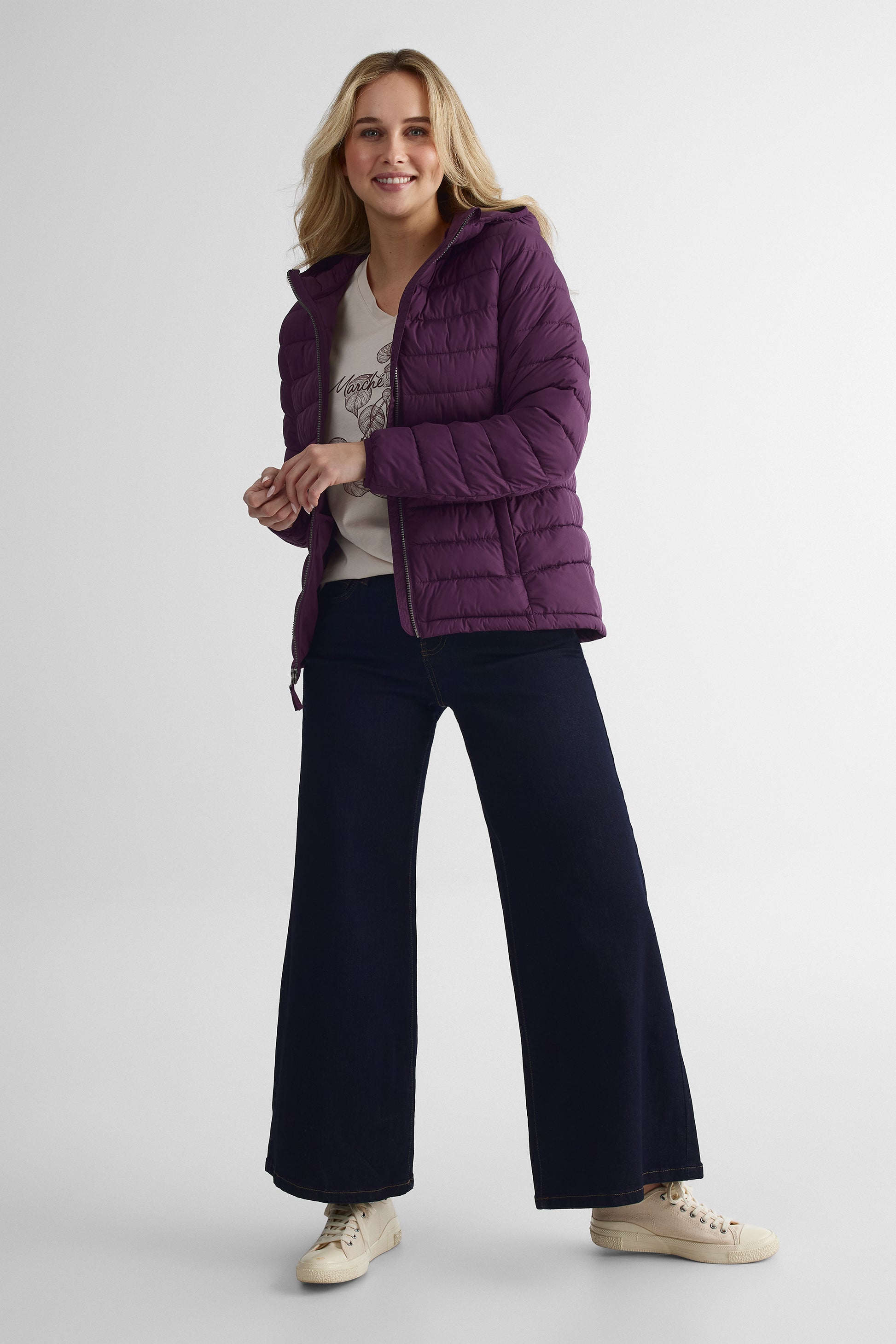 Manteau coquille de mi-saison - Femme && BOURGOGNE