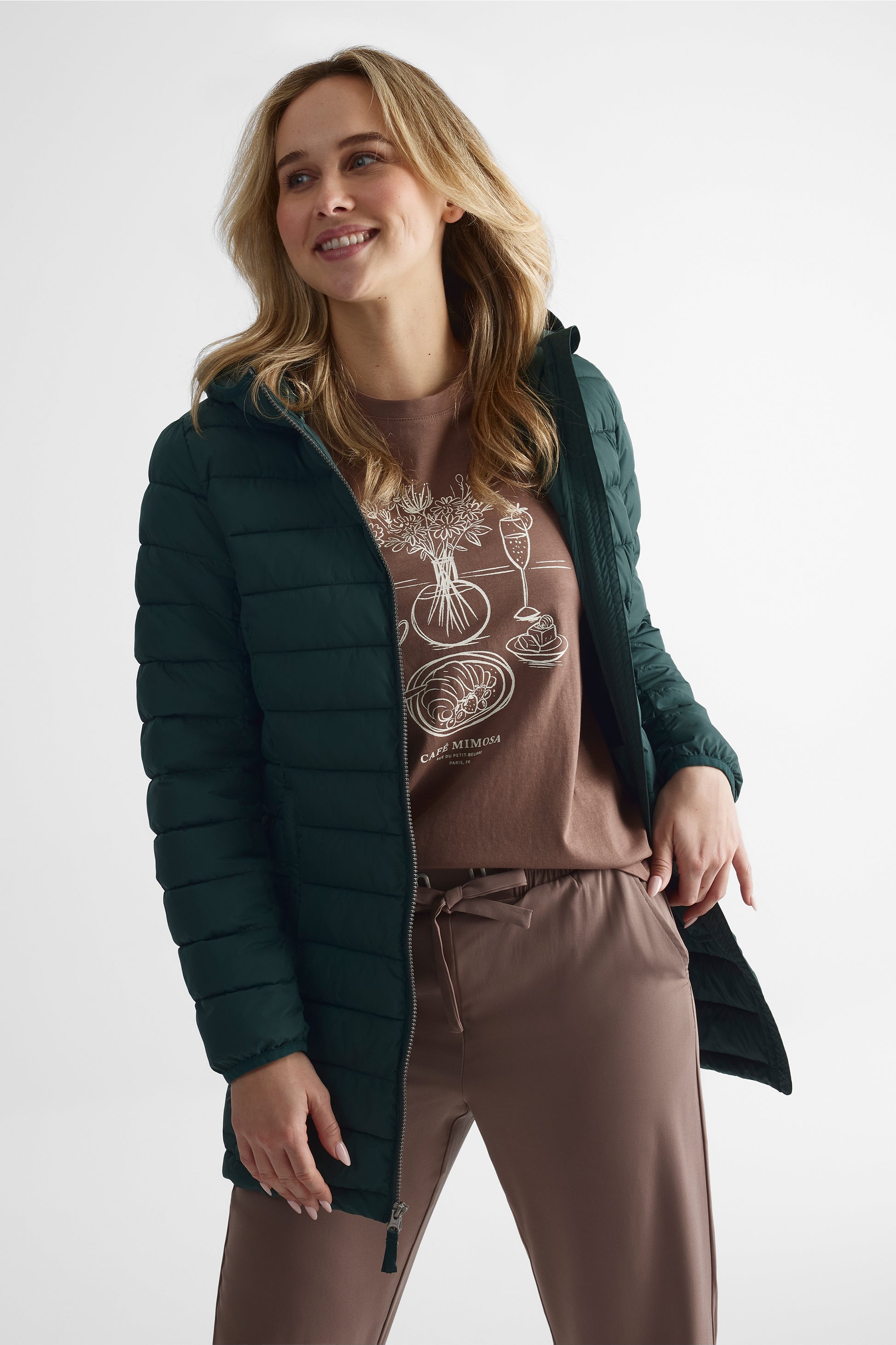 Manteau coquille TAG essentiel du quotidien - Femme && VERT FONCE