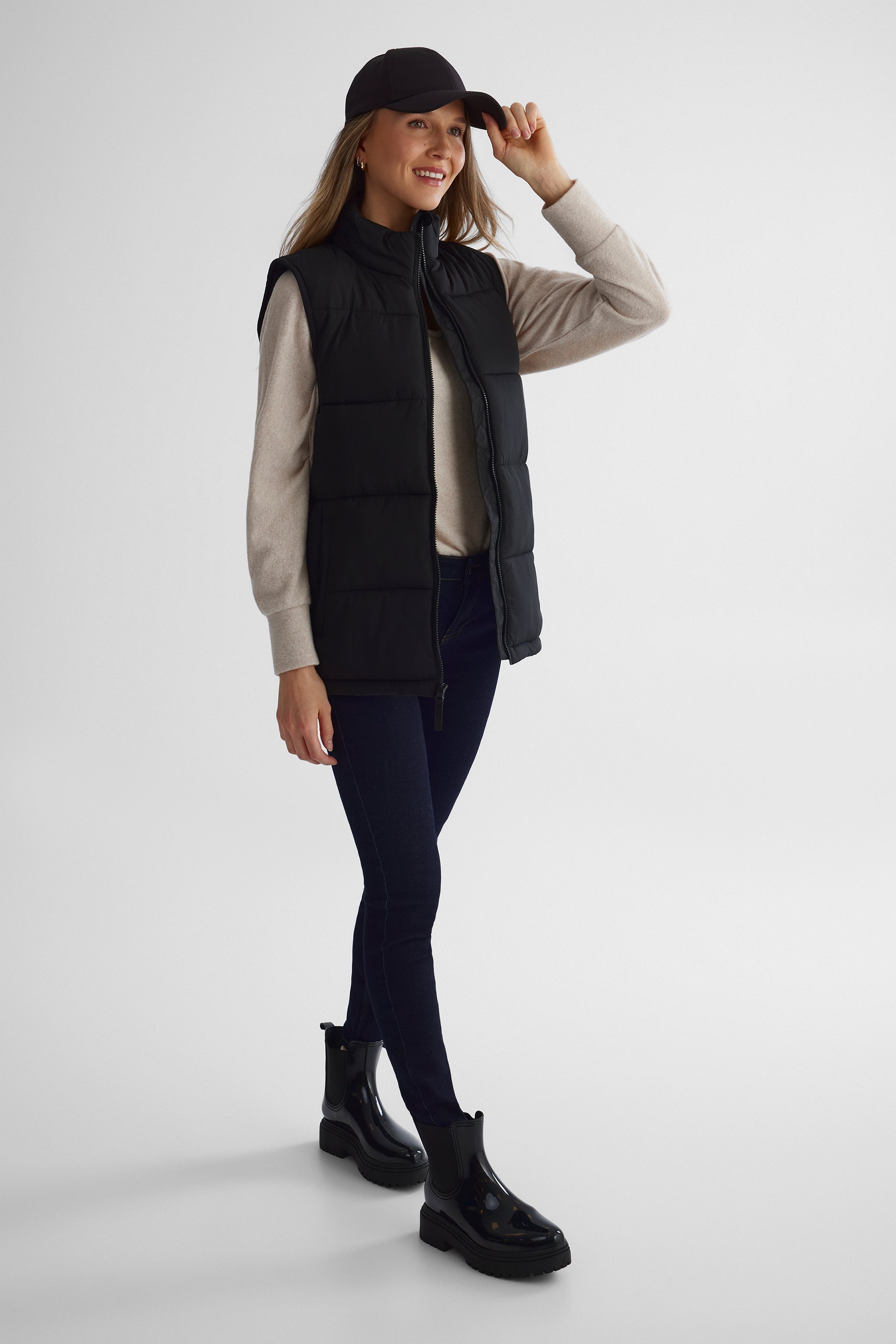 Veste TAG taffetas pour la mi-saison - Femme && NOIR