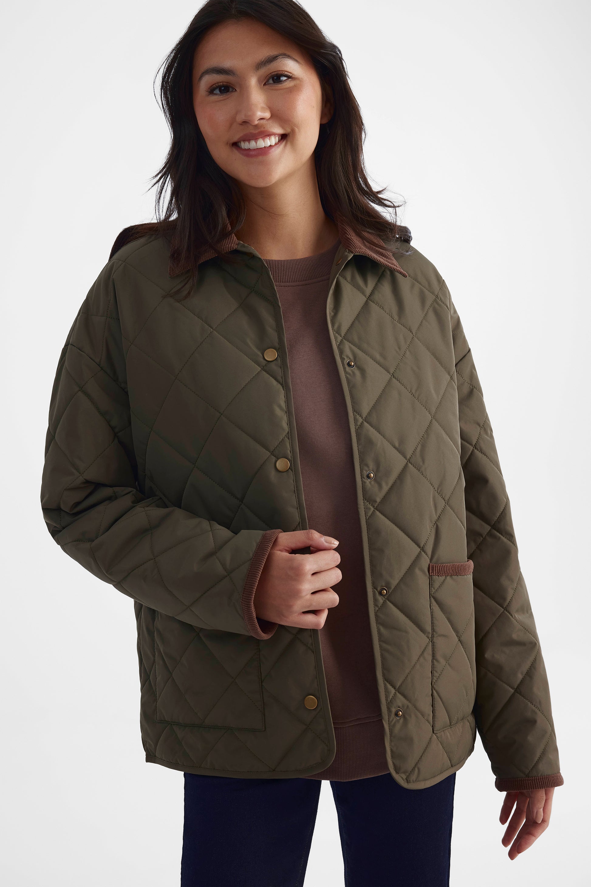 Manteau de ville TAG allure urbaine - Femme && KAKI